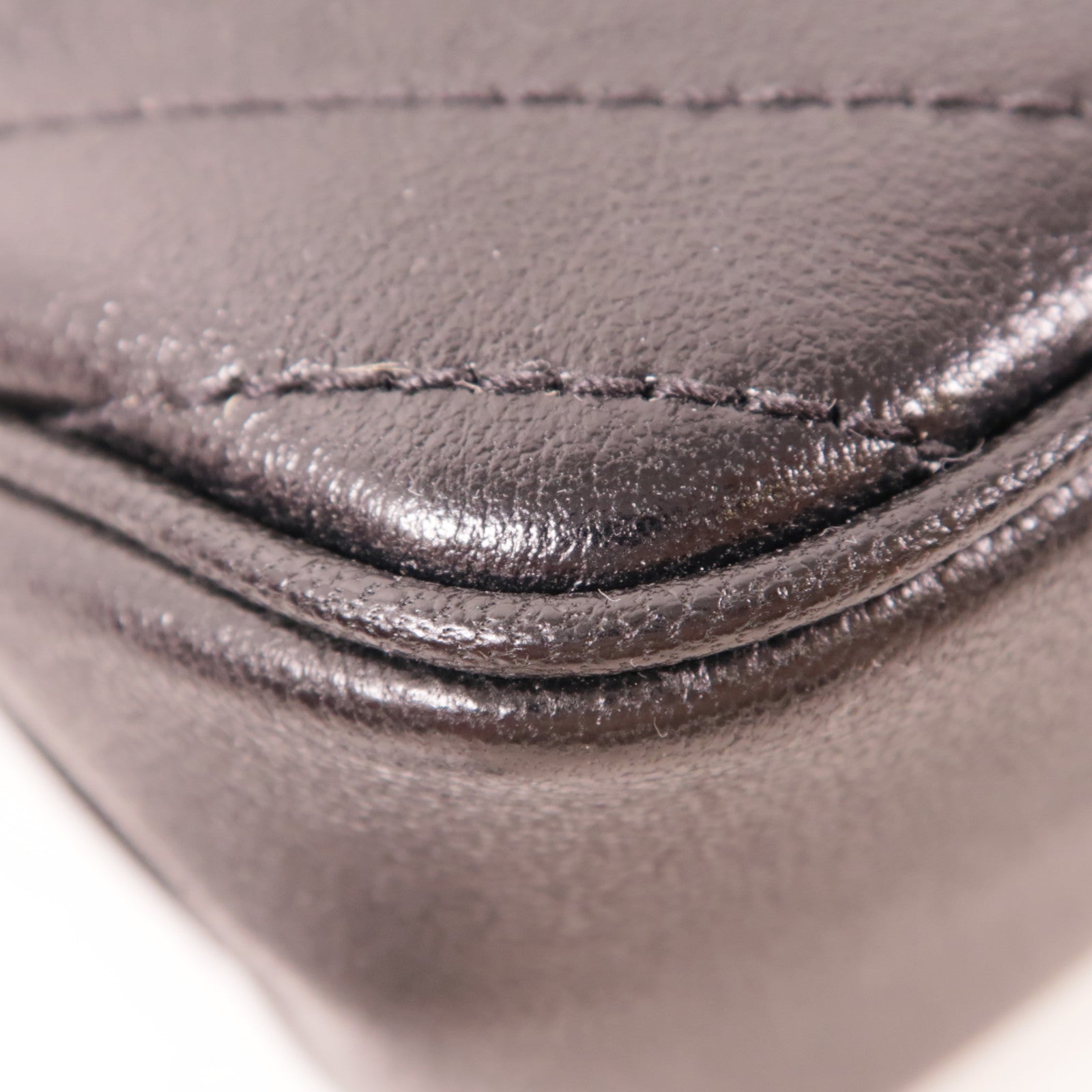 GUCCI GG SHW Blondie Mini Bucket 2 Way Chain Shoulder Bag Calfskin Leather Black