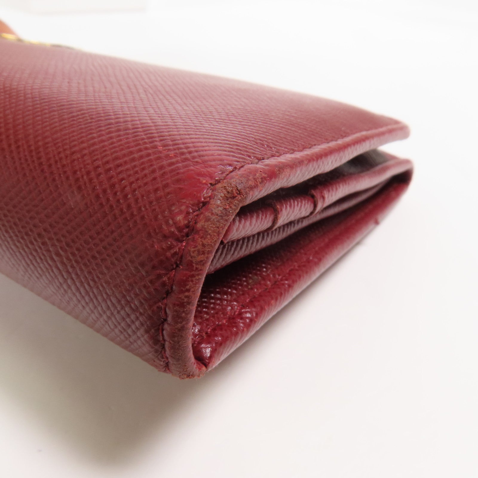 PRADA 牛皮皮革Long Wallet金扣長錢包