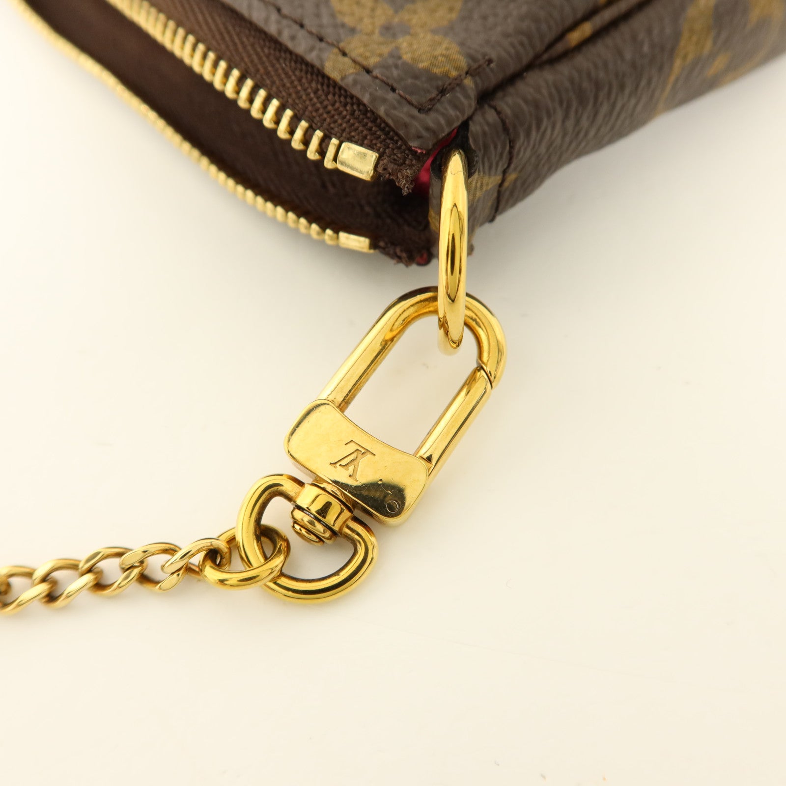 LOUIS VUITTON Monogram Mini Pochette Vivienne金扣肩背袋