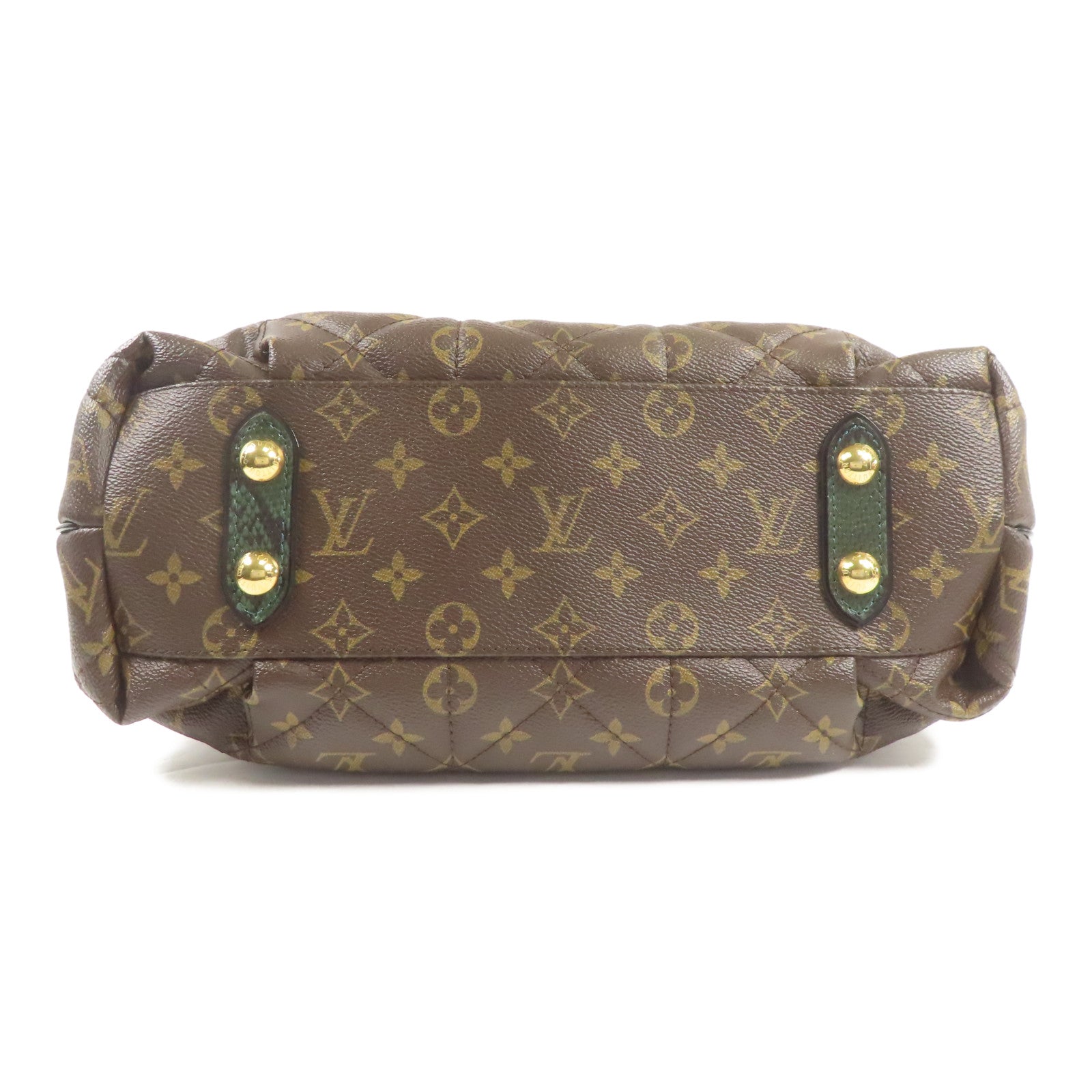 LOUIS VUITTON Monogram/鴕鳥/蛇皮皮革Etoile Exotique Limited Edition金扣手挽肩背兩用袋
