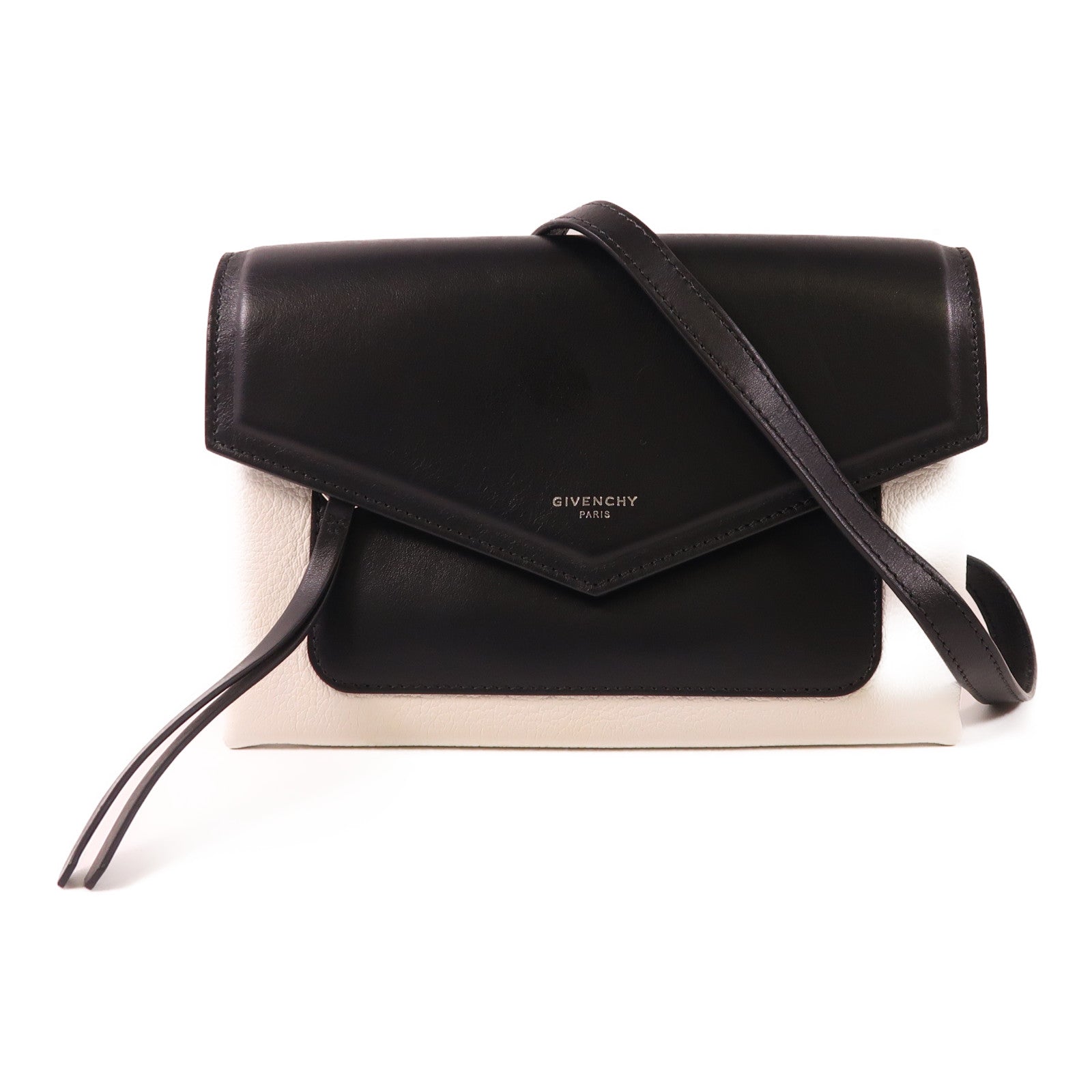 GIVENCHY 牛皮皮革Shoulder Bag銀扣肩背袋