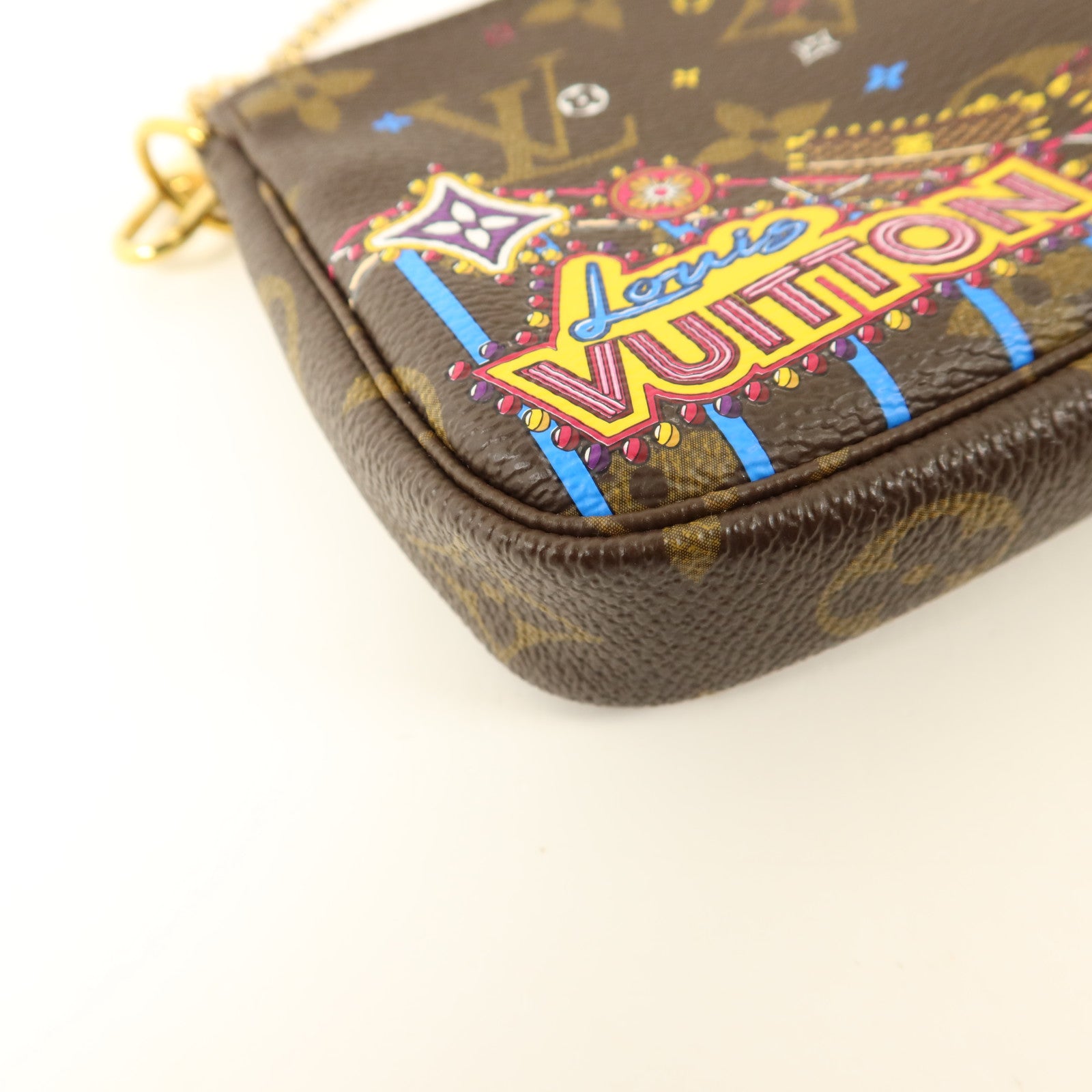 LOUIS VUITTON Monogram Mini Pochette Vivienne金扣肩背袋
