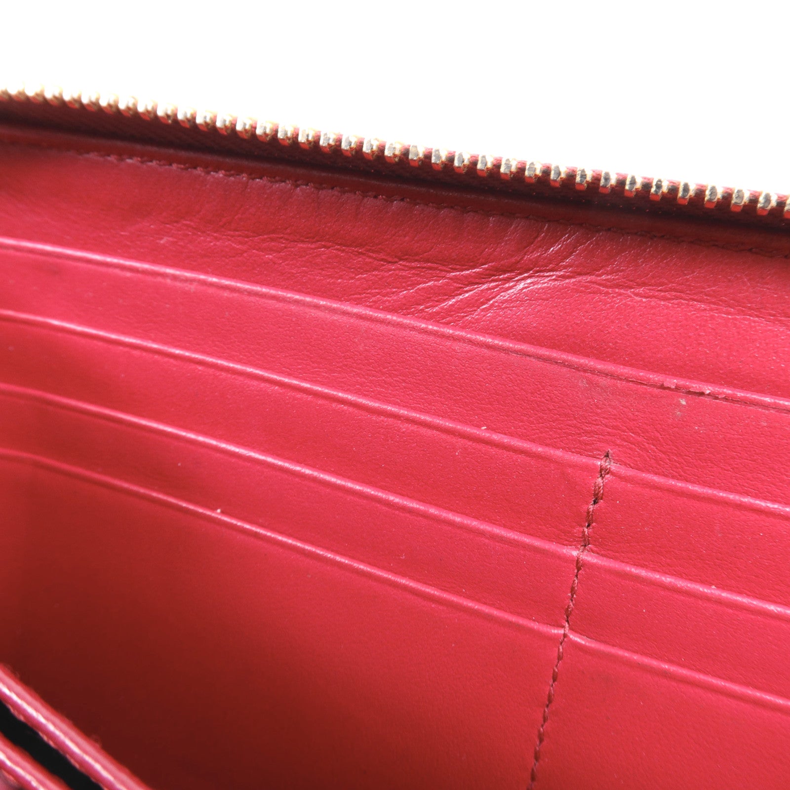 PRADA 牛皮皮革Zipper Long Wallet金扣長錢包