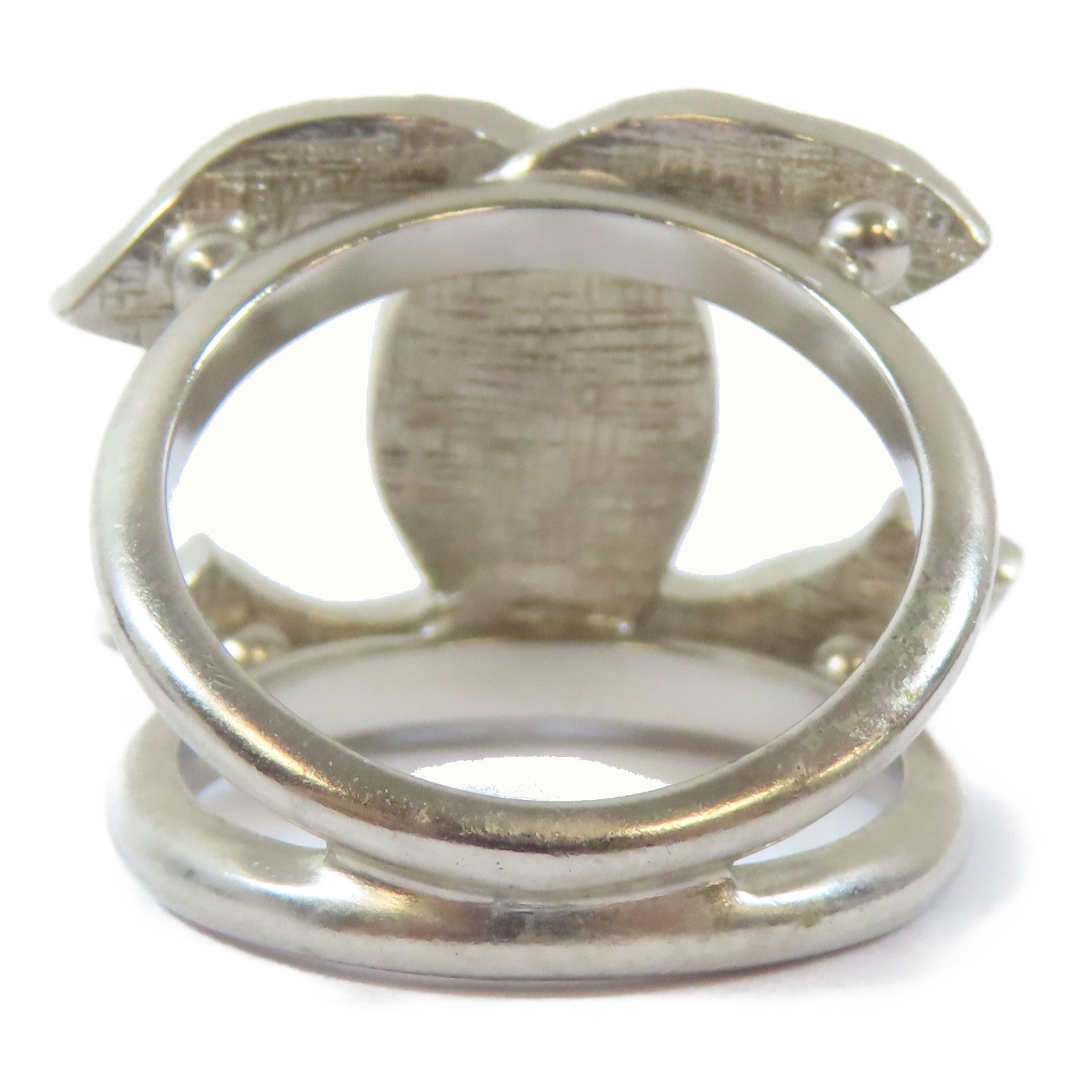 CHANEL 金屬/水晶Ring戒指US#6