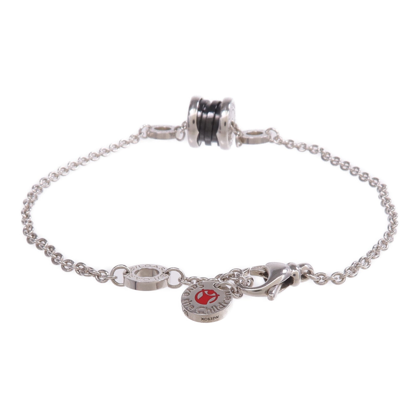 BVLGARI 925純銀/陶瓷Save The Children Bracelet手鏈