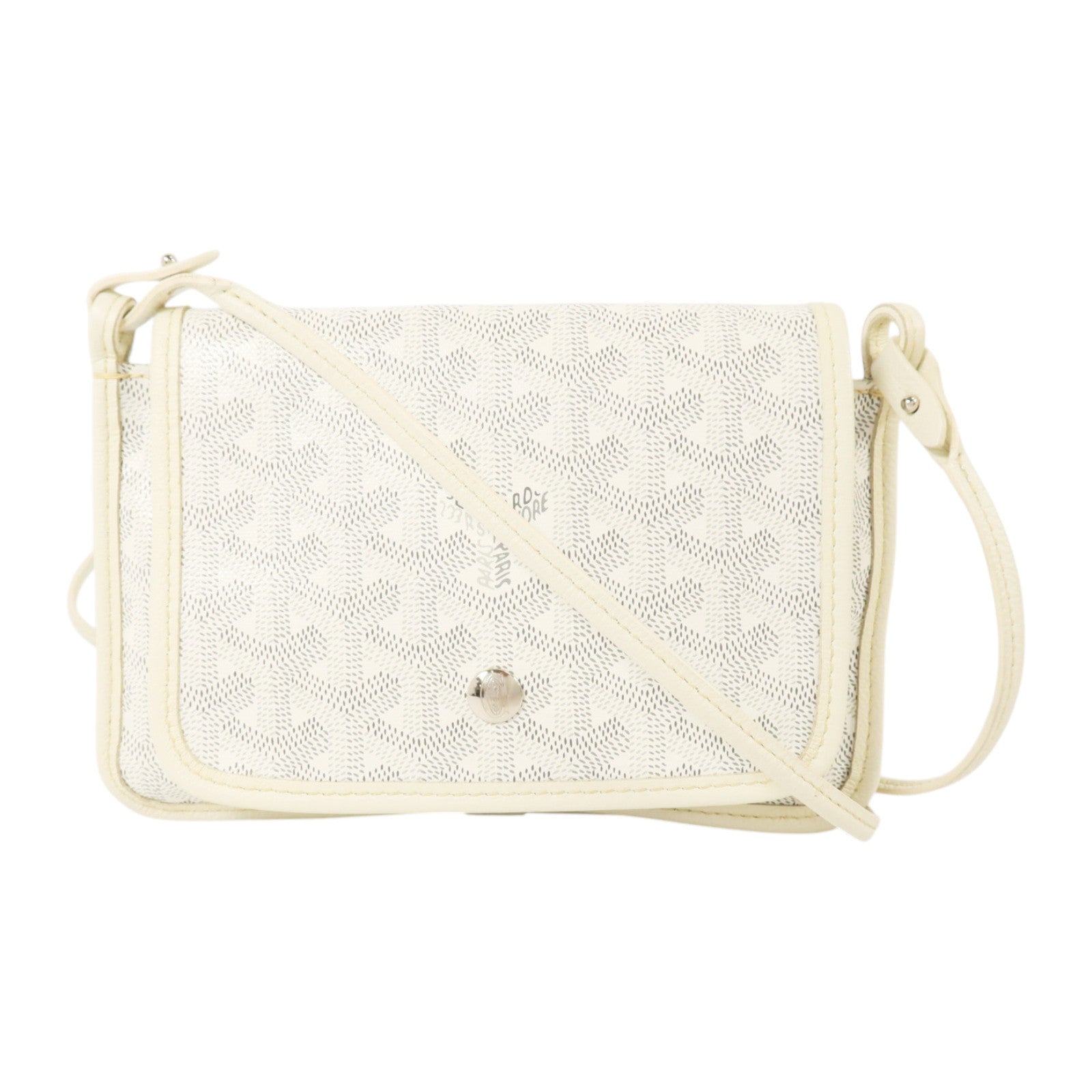 GOYARD 塗層帆布Plumet Pocket Wallet銀扣肩背袋