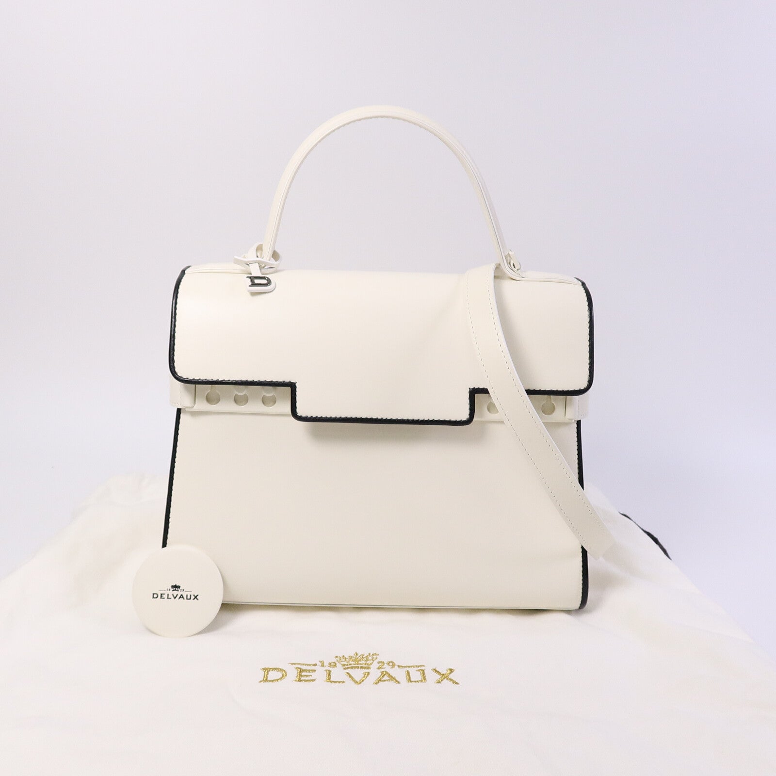 Delvaux 【激減優惠】牛皮皮革Tempete MM手挽肩背兩用袋