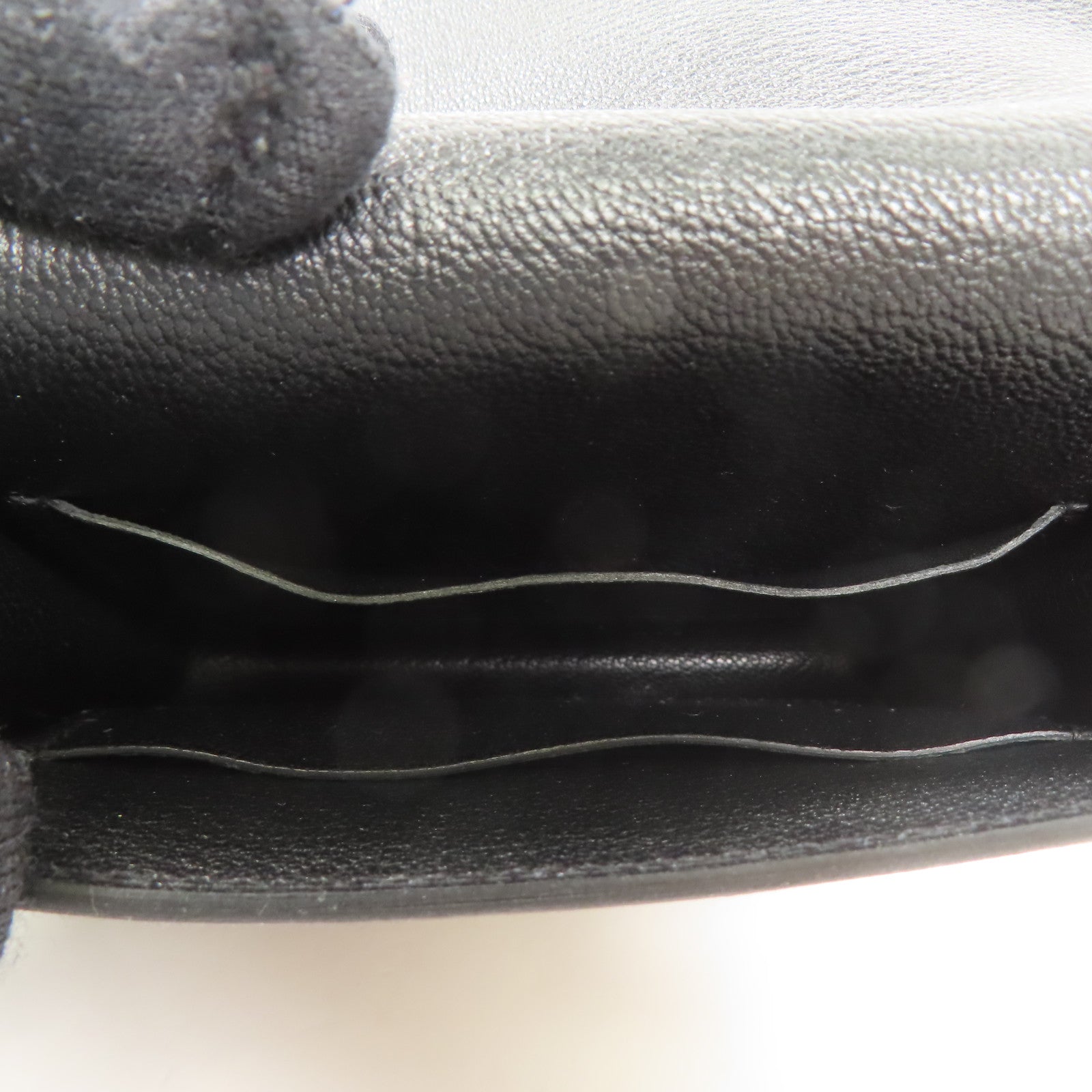 HERMES 【激減優惠】Chevre皮革Roulis Slim銀扣錢包