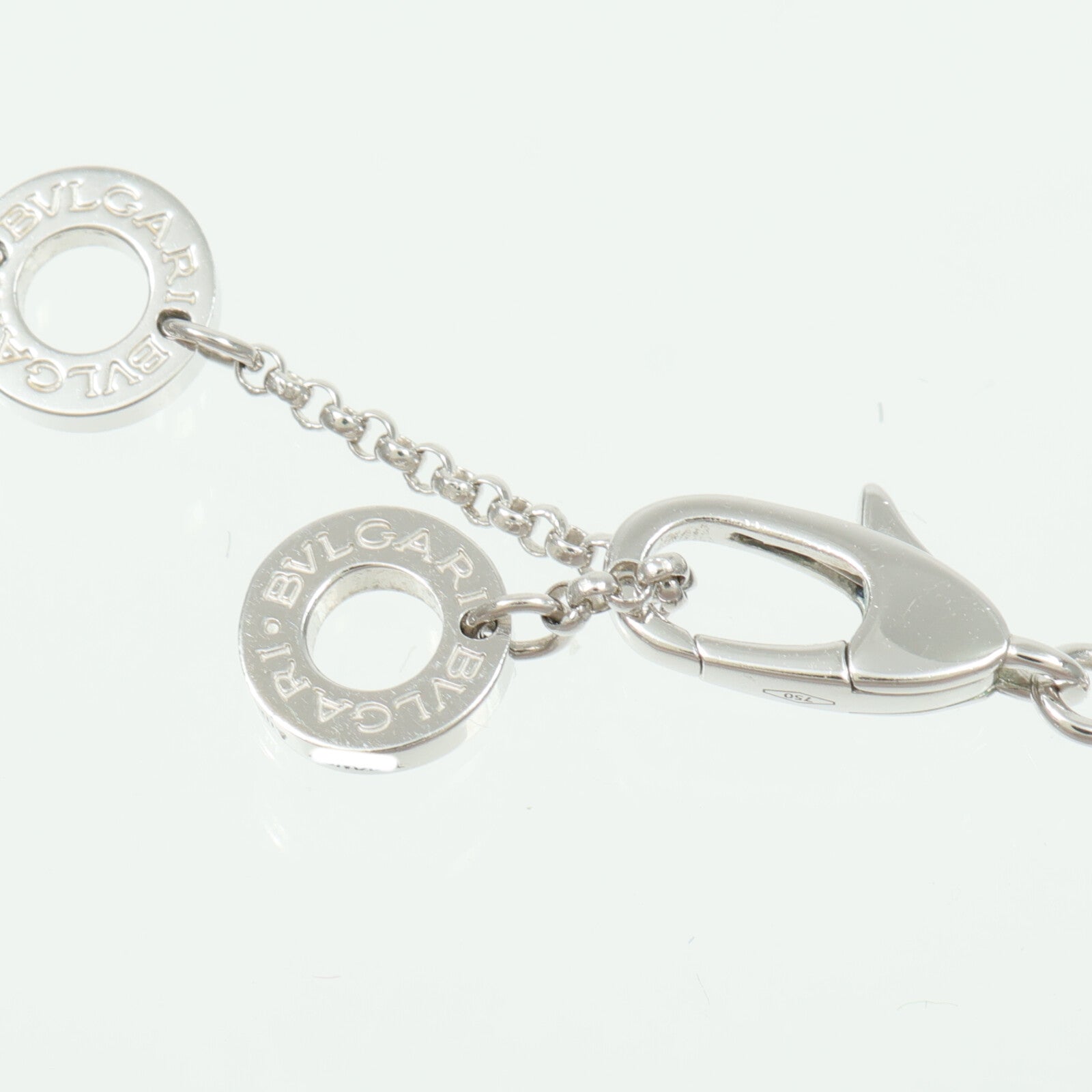 BVLGARI 18K白金B-zero1 Necklace With Pave Diamonds鑽石項鍊