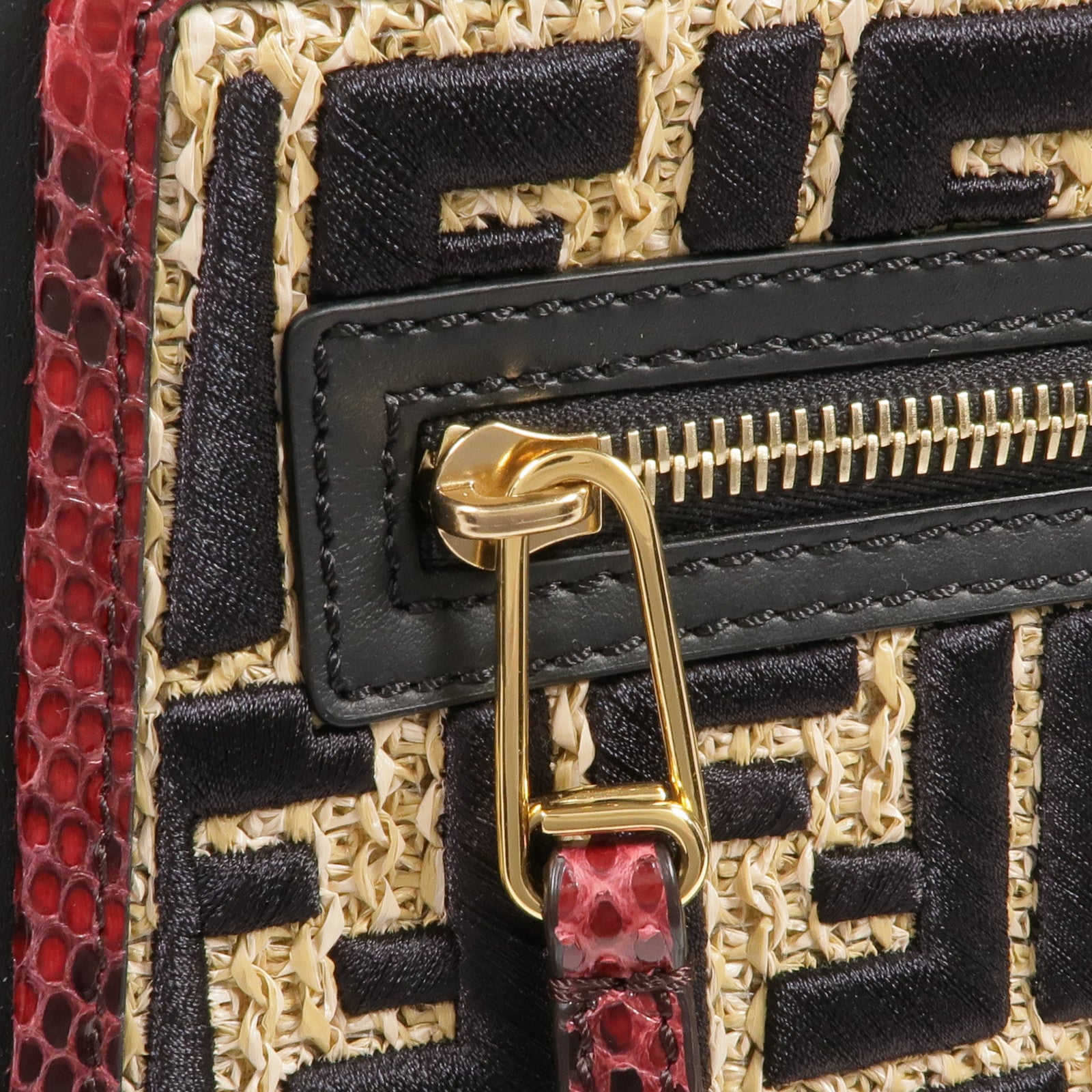 FENDI 牛皮皮革/蛇皮皮革2 Way Shoulder手挽肩背兩用袋