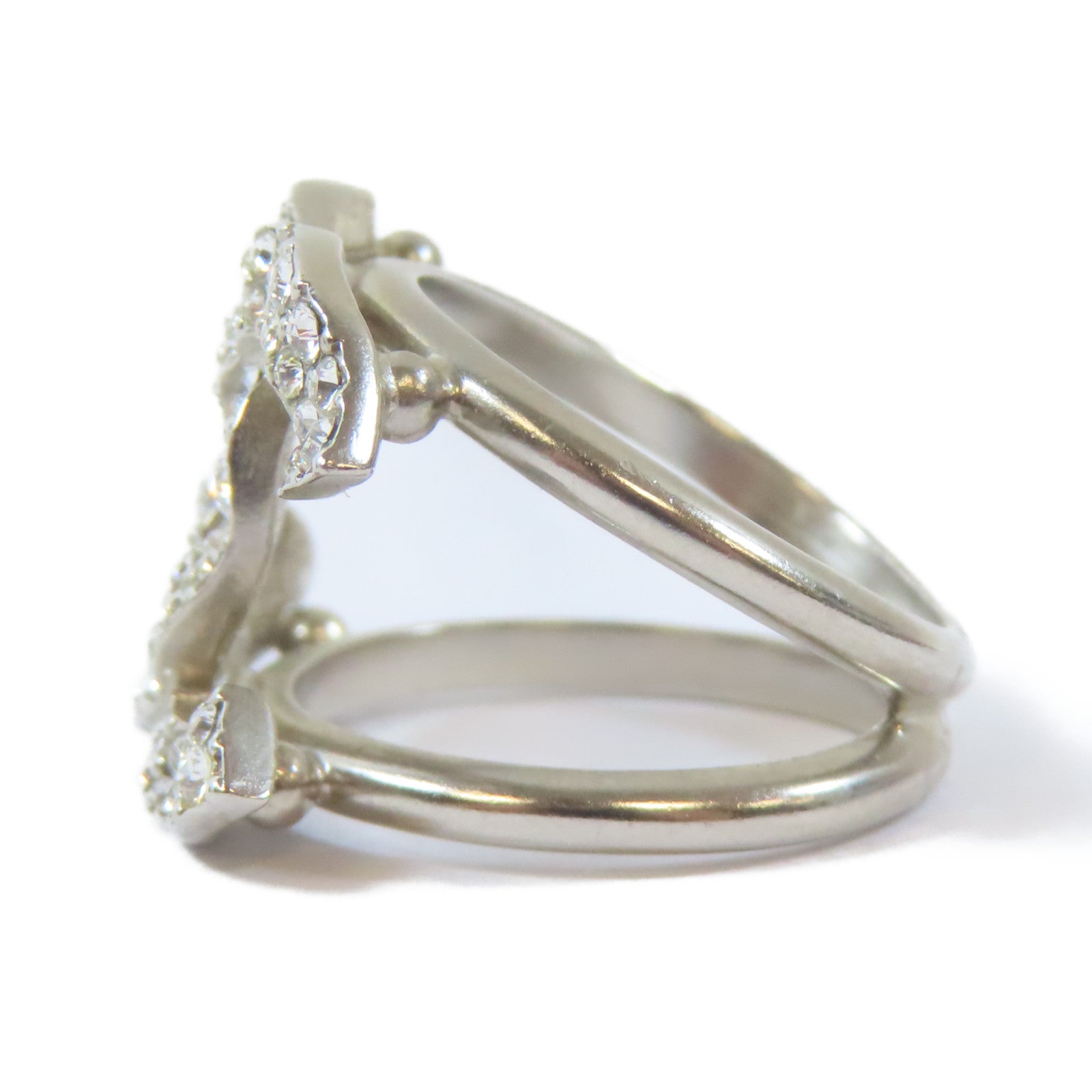 CHANEL 金屬/水晶Ring戒指US#6