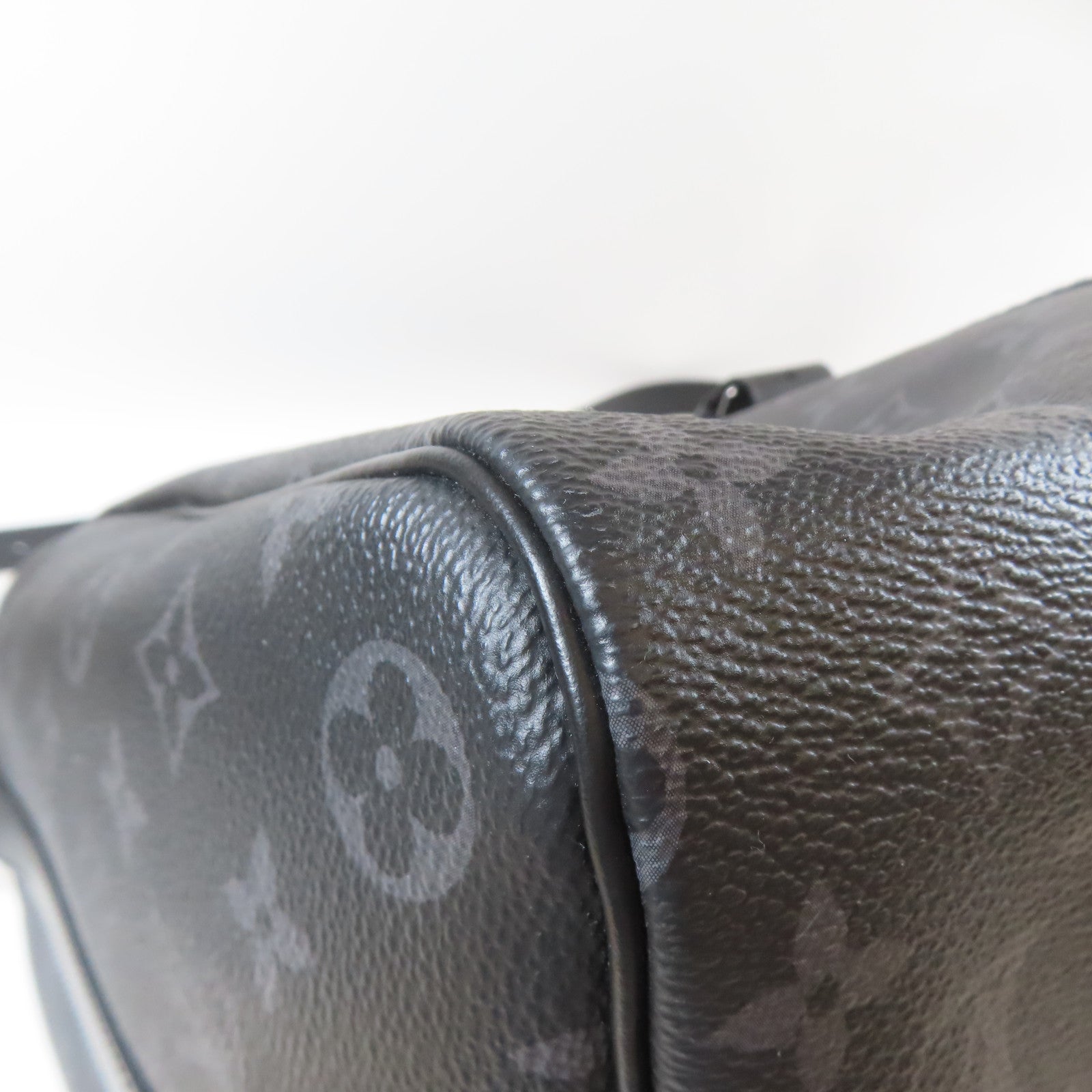 LOUIS VUITTON 【激減優惠】Monogram Eclipse Keepall Bandouliere 45銀扣手挽肩背兩用袋黑色