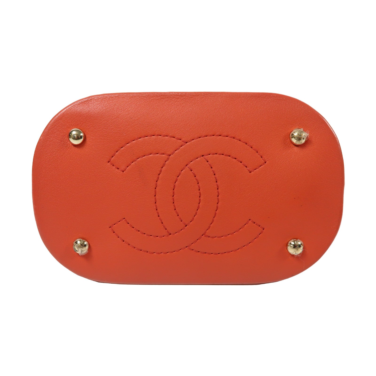 CHANEL 【激減優惠】菱格牛皮皮革Bucket Bag金扣鏈帶肩背袋紅色