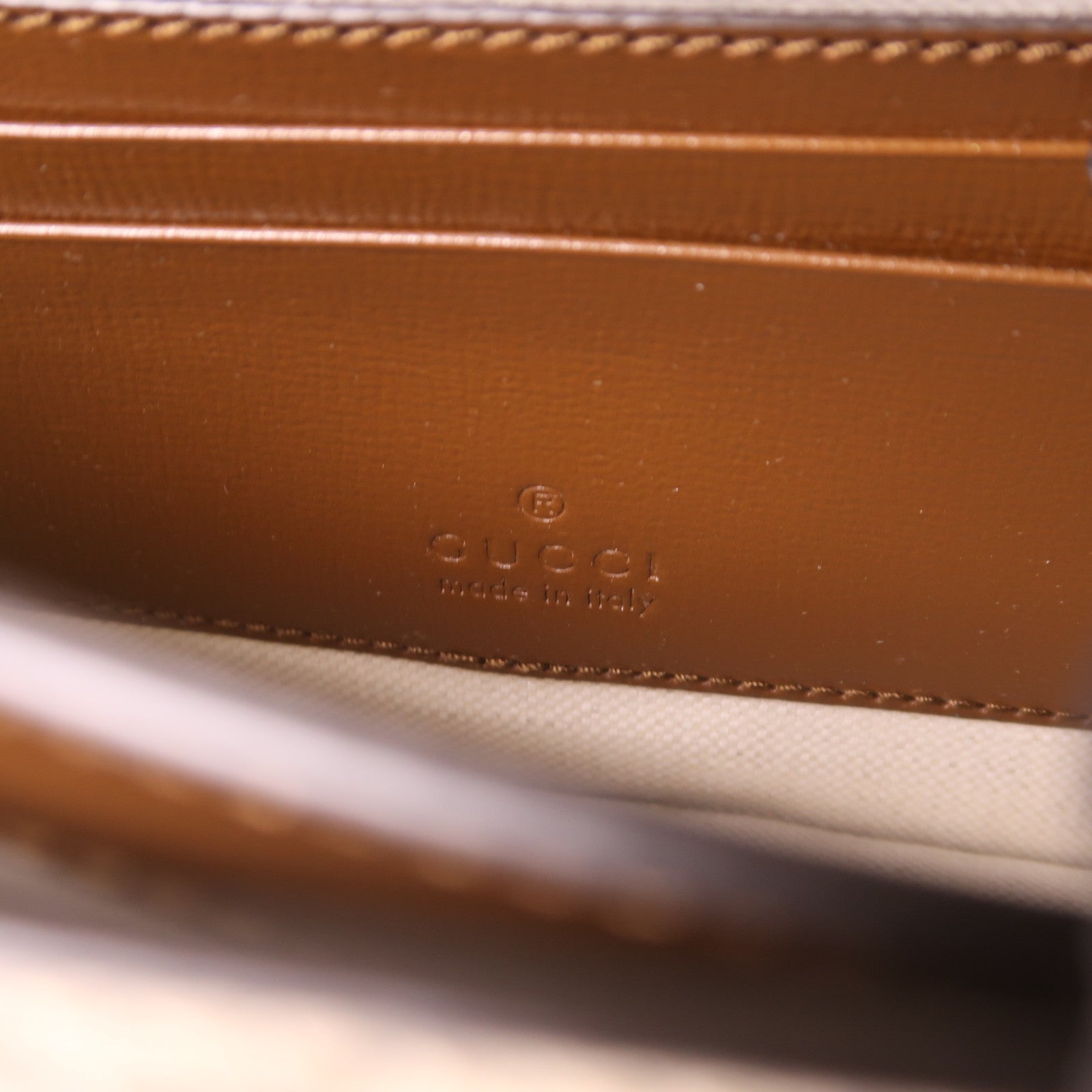 GUCCI GG GHW Shoulder Bag 67620.525040 PVC Coated Canvas Brown