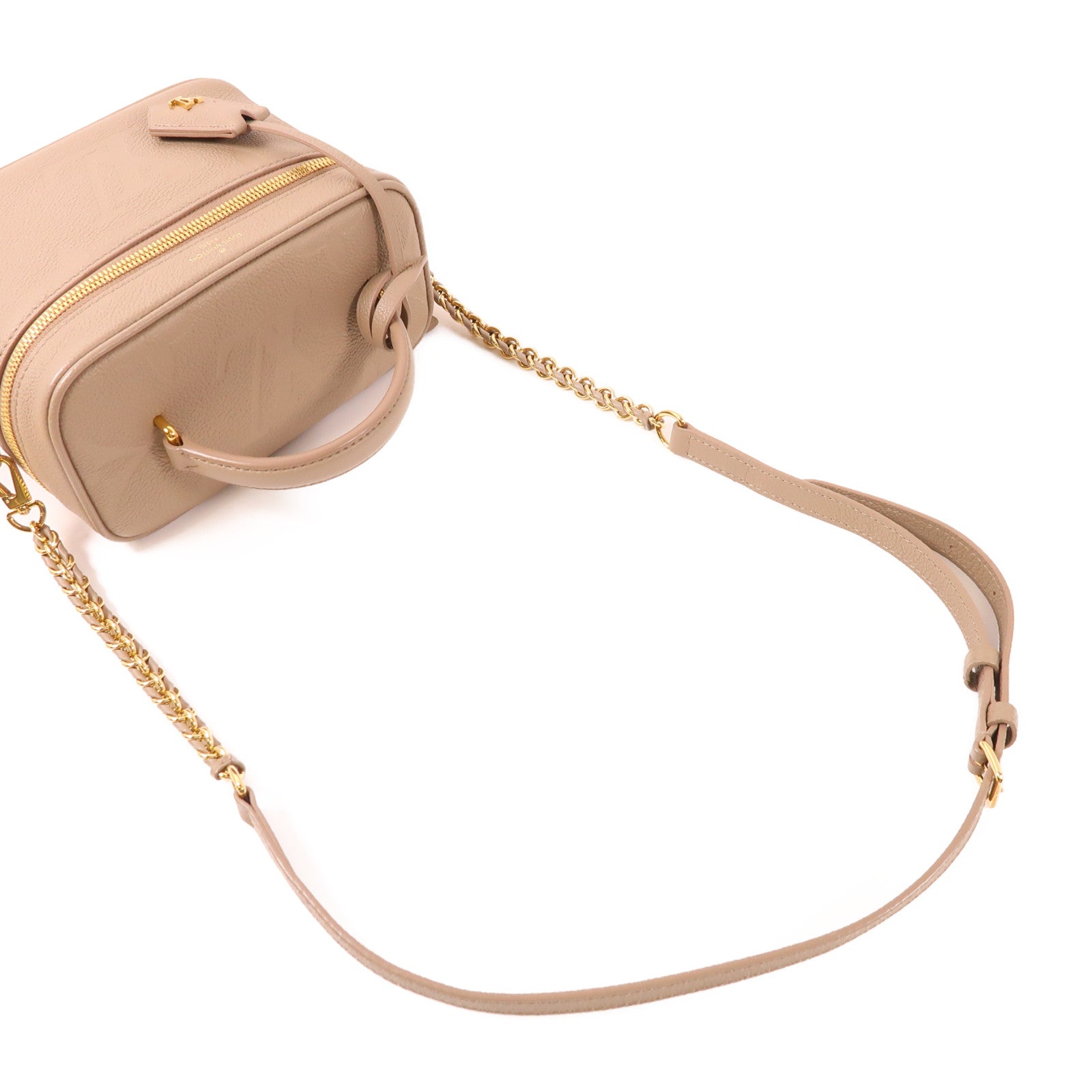 LOUIS VUITTON LV GHW Vanity PM 2 Way Bag M45608 Monogram Empreinte Beige