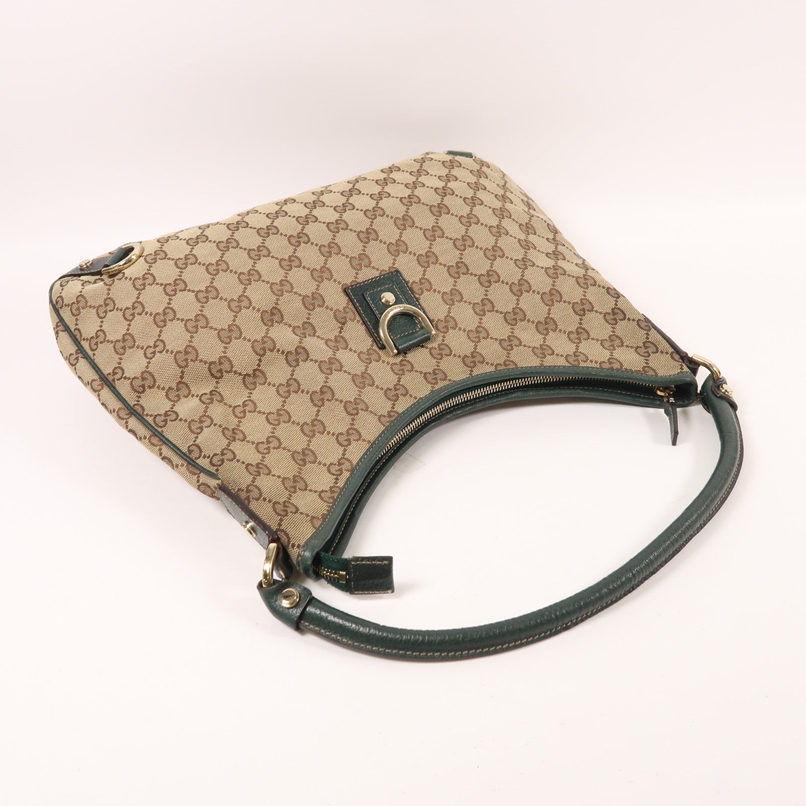 GUCCI 帆布Shoulder Bag金扣肩背袋