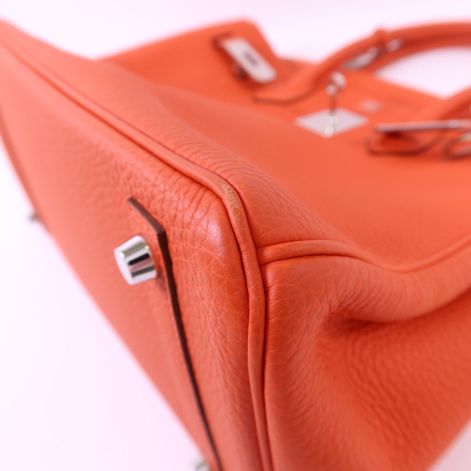 HERMES Togo皮革Birkin 30銀扣手挽袋Capucine
