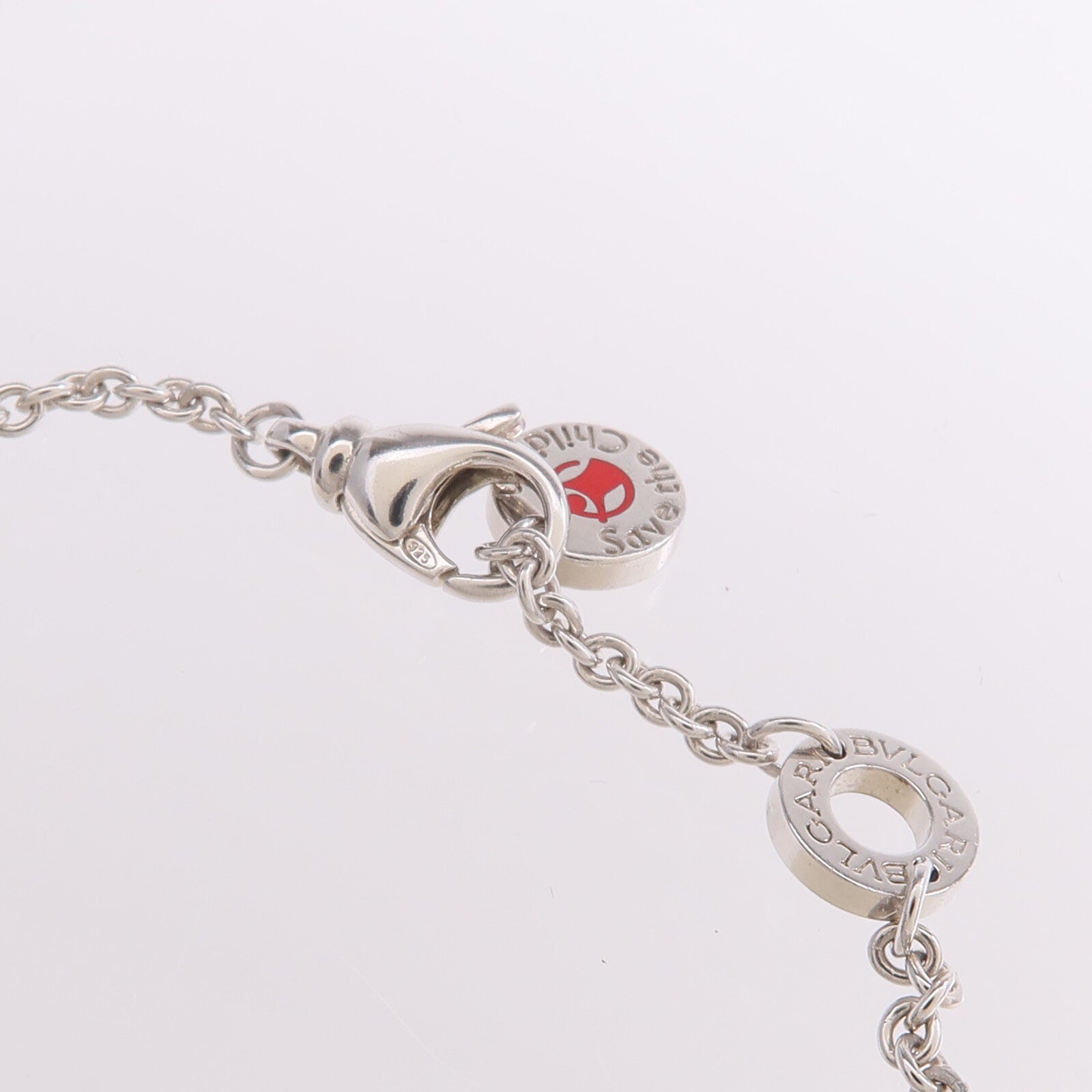 BVLGARI 925純銀/陶瓷Save The Children Bracelet手鏈