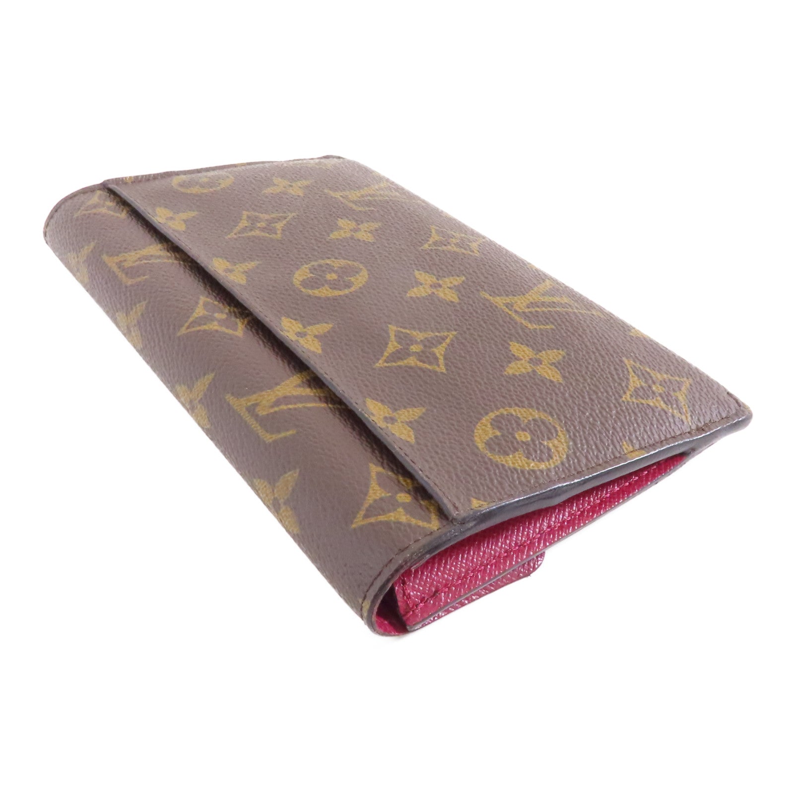 LOUIS VUITTON Monogram Long Wallet金扣長錢包棕色
