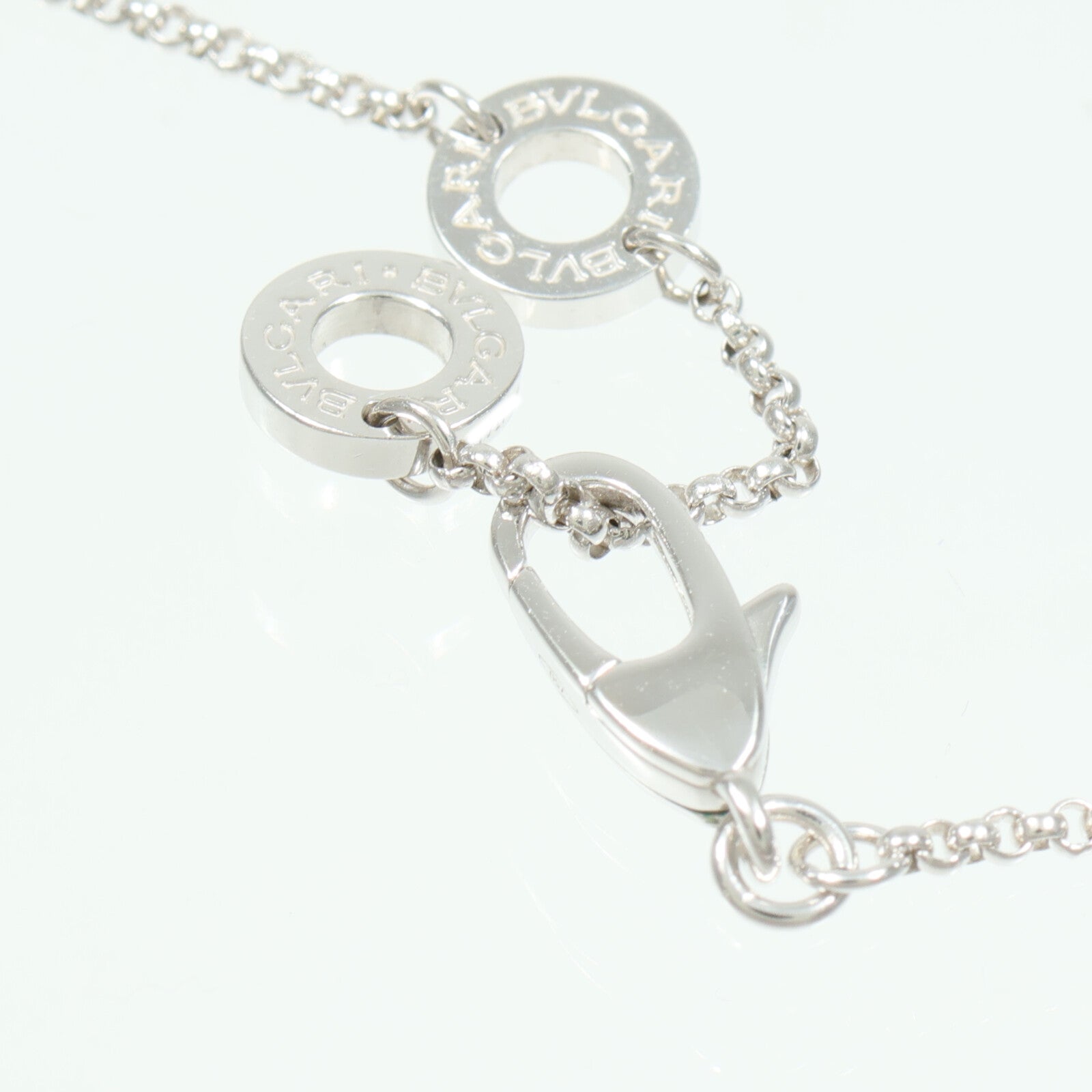 BVLGARI 18K白金B-zero1 Necklace With Pave Diamonds鑽石項鍊