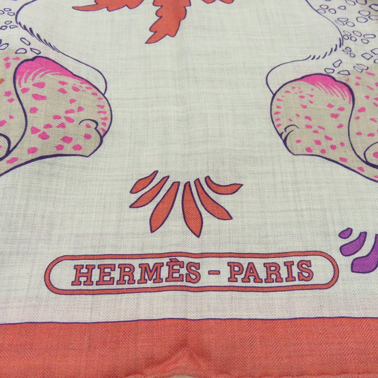 HERMES 【激減優惠】羊絨/絲質Scarf絲巾灰色/橙色/彩色