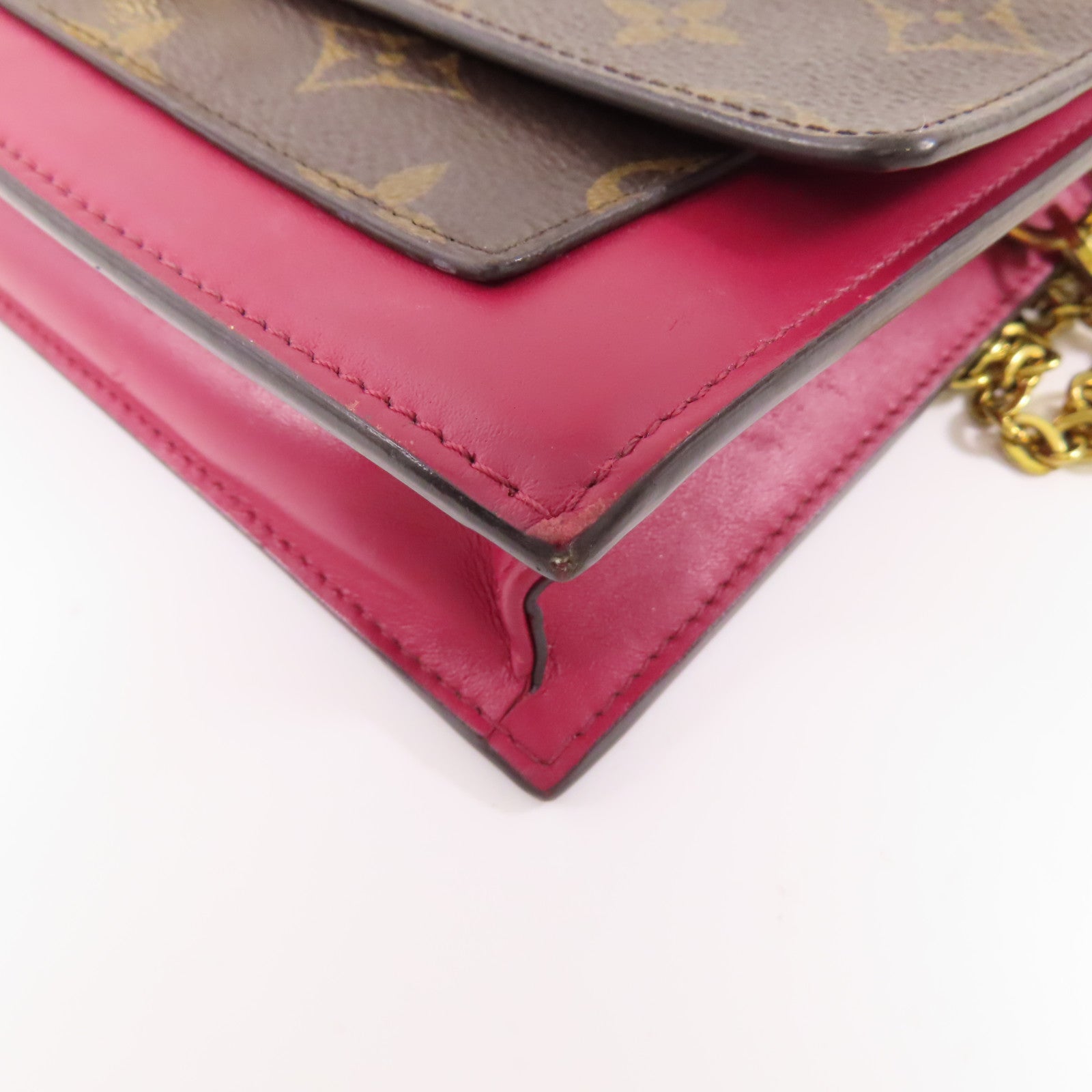 LOUIS VUITTON LV GHW Portefeuille Flore Chain Shoulder Bag M69578 Monogram Brown