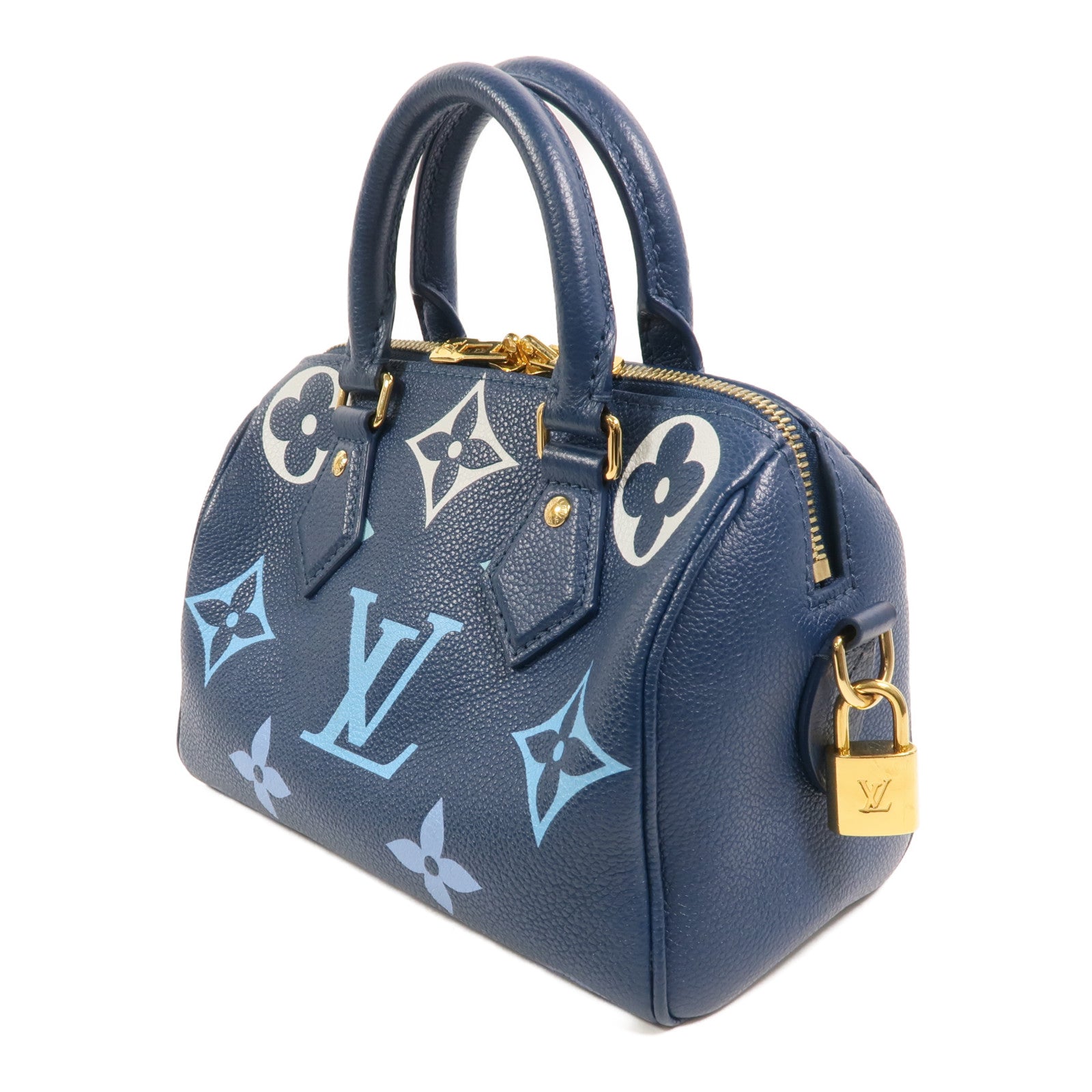 LOUIS VUITTON Monogram Empreinte Speedy Bandouliere 20手挽肩背兩用袋