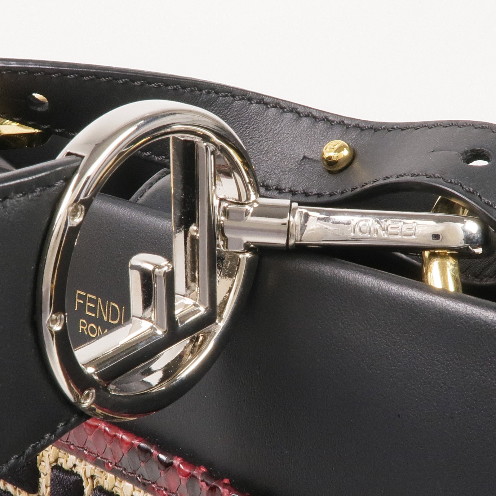 FENDI 牛皮皮革/蛇皮皮革2 Way Shoulder手挽肩背兩用袋