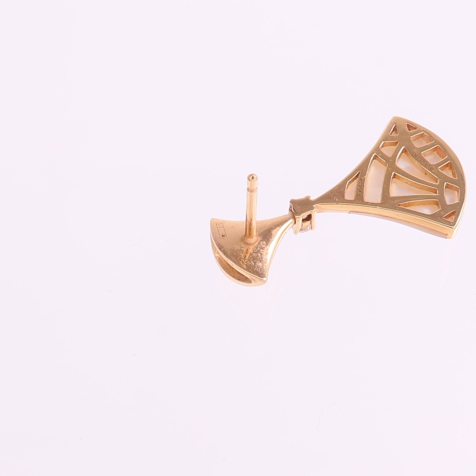 BVLGARI 18K玫瑰金Divas' Dream Earrings珍珠母貝/鑽石耳環
