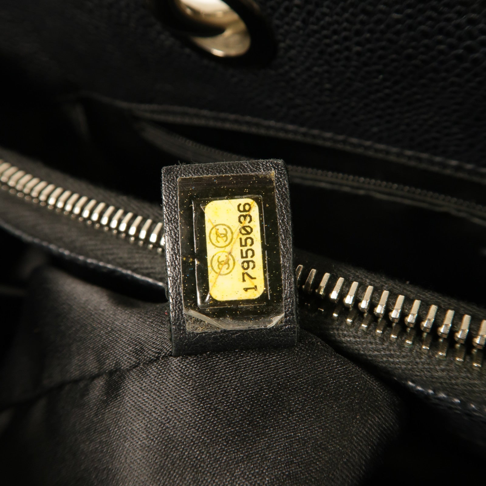 CHANEL 牛皮皮革Grand Shopping Tote Bag銀扣鏈帶肩背袋