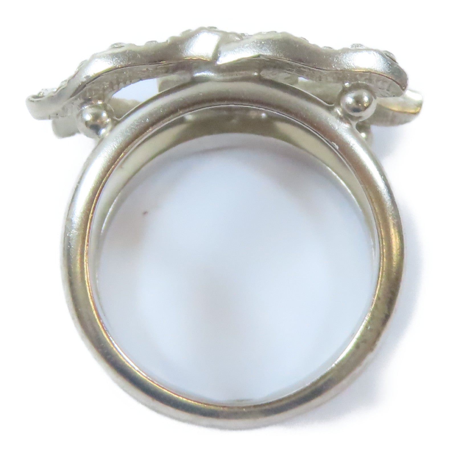 CHANEL 金屬/水晶Ring戒指US#6