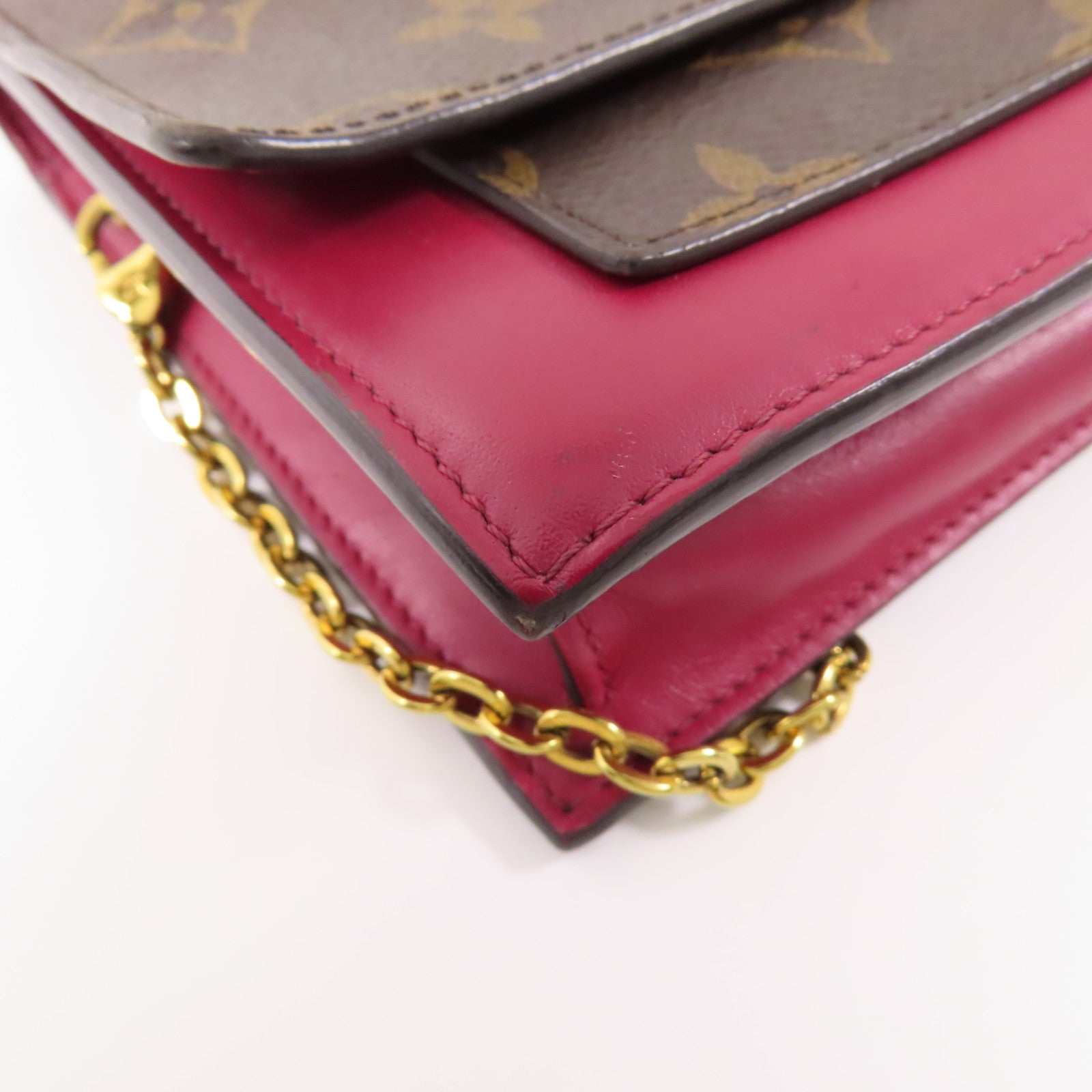 LOUIS VUITTON LV GHW Portefeuille Flore Chain Shoulder Bag M69578 Monogram Brown