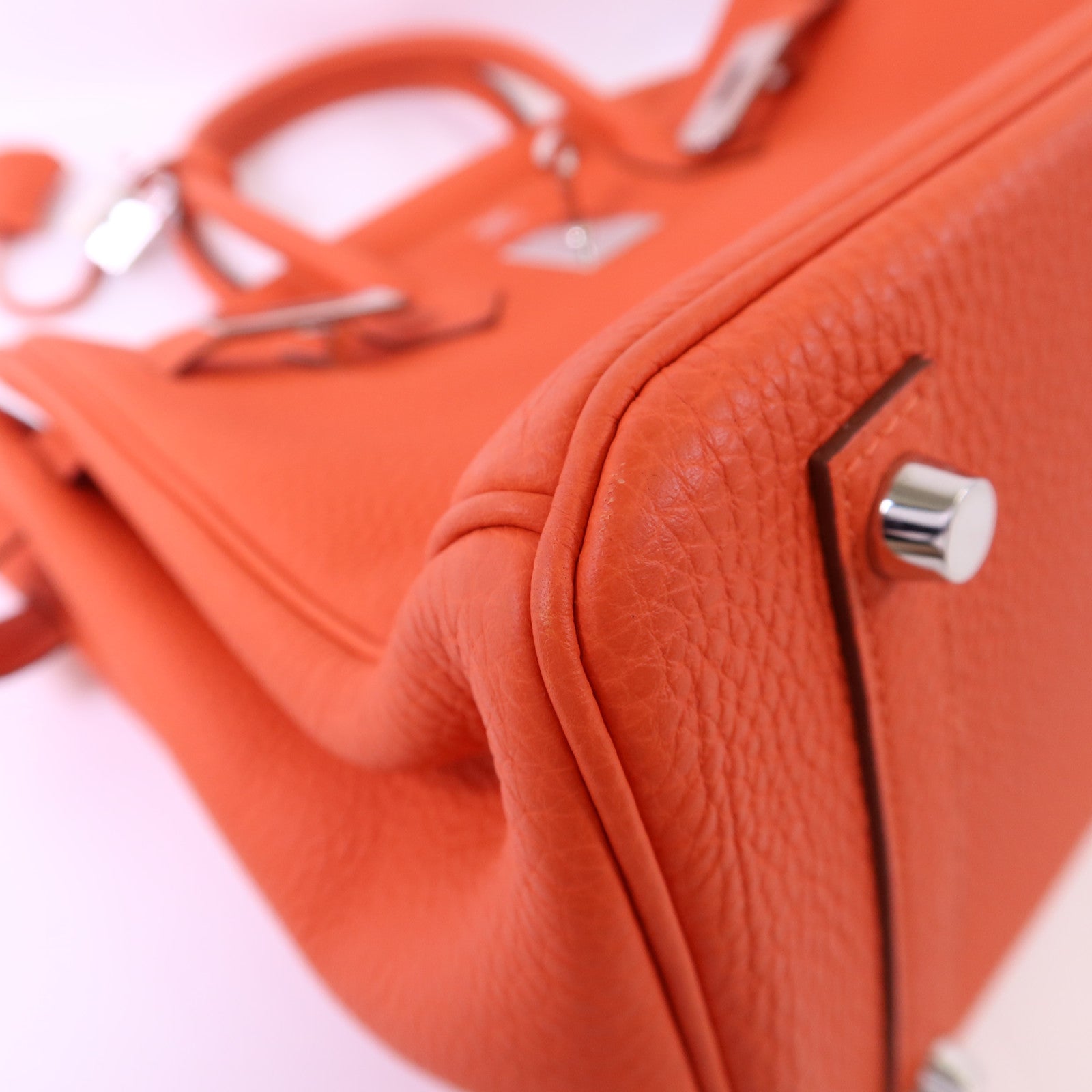 HERMES Togo皮革Birkin 30銀扣手挽袋Capucine