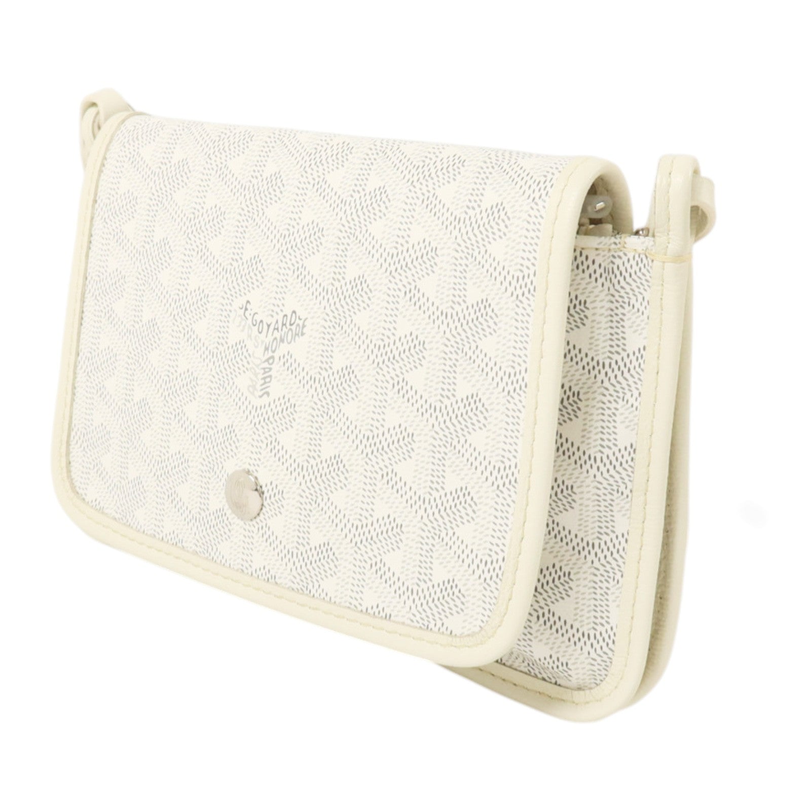 GOYARD 塗層帆布Plumet Pocket Wallet銀扣肩背袋