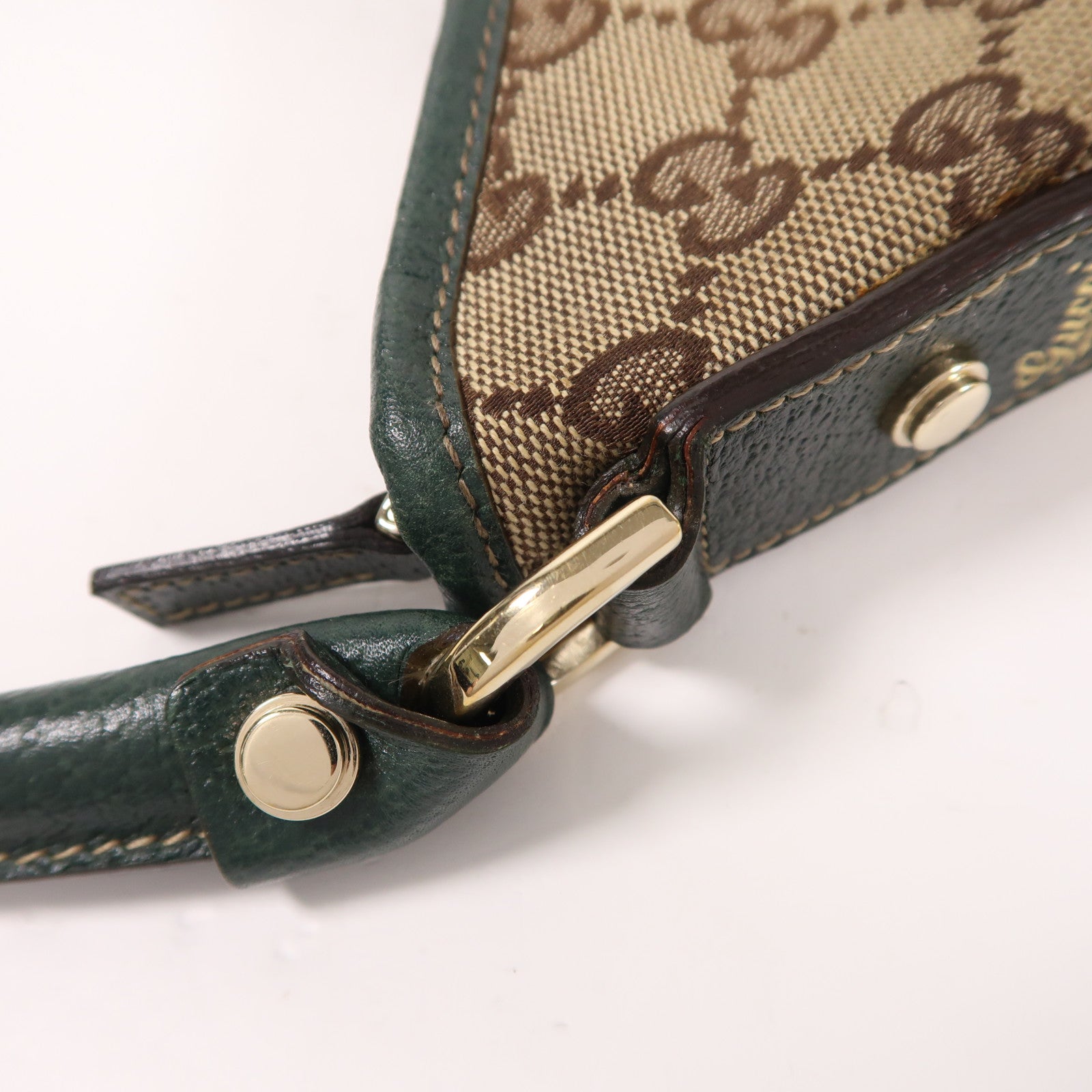 GUCCI 帆布Shoulder Bag金扣肩背袋