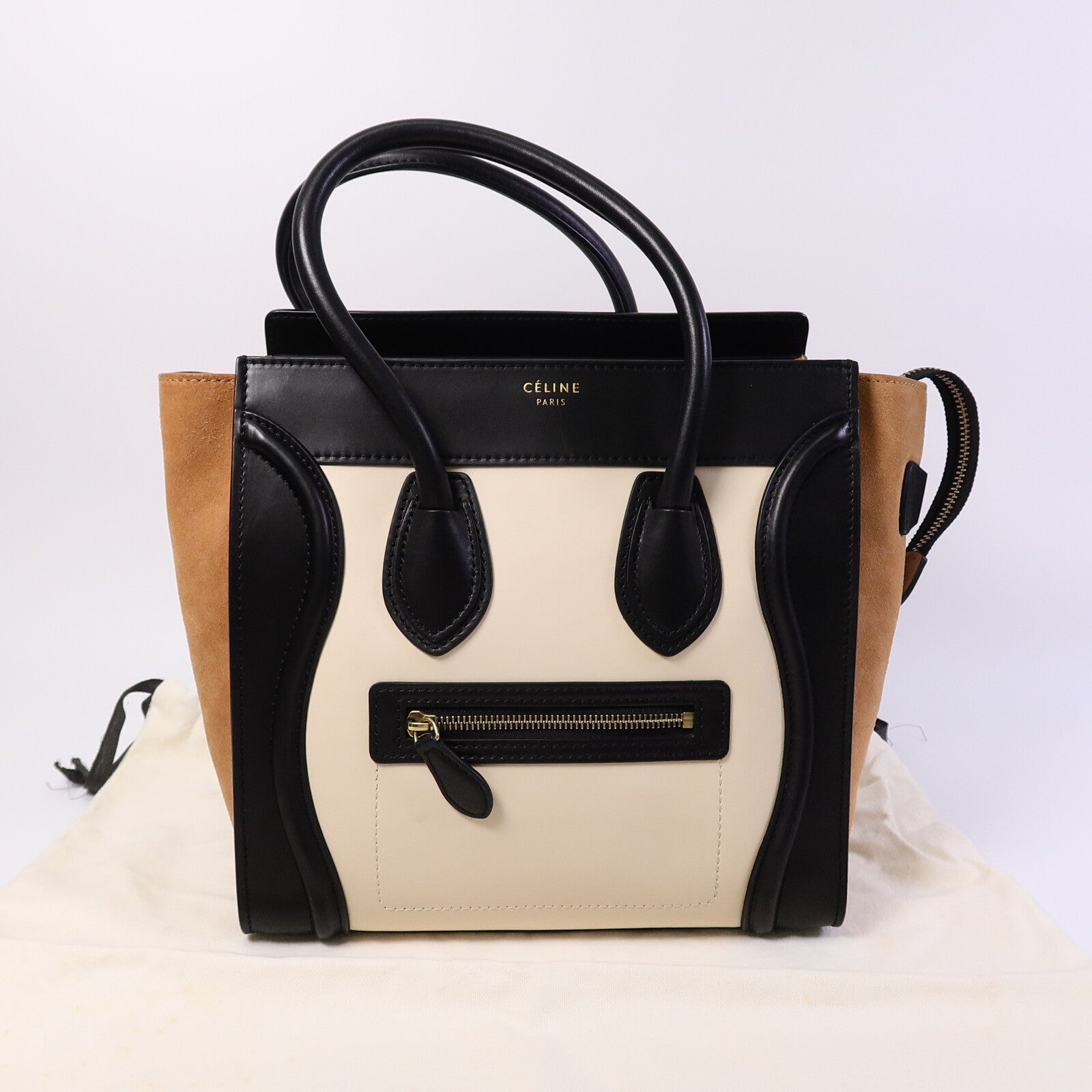 CELINE 牛皮皮革Micro Luggage手挽袋