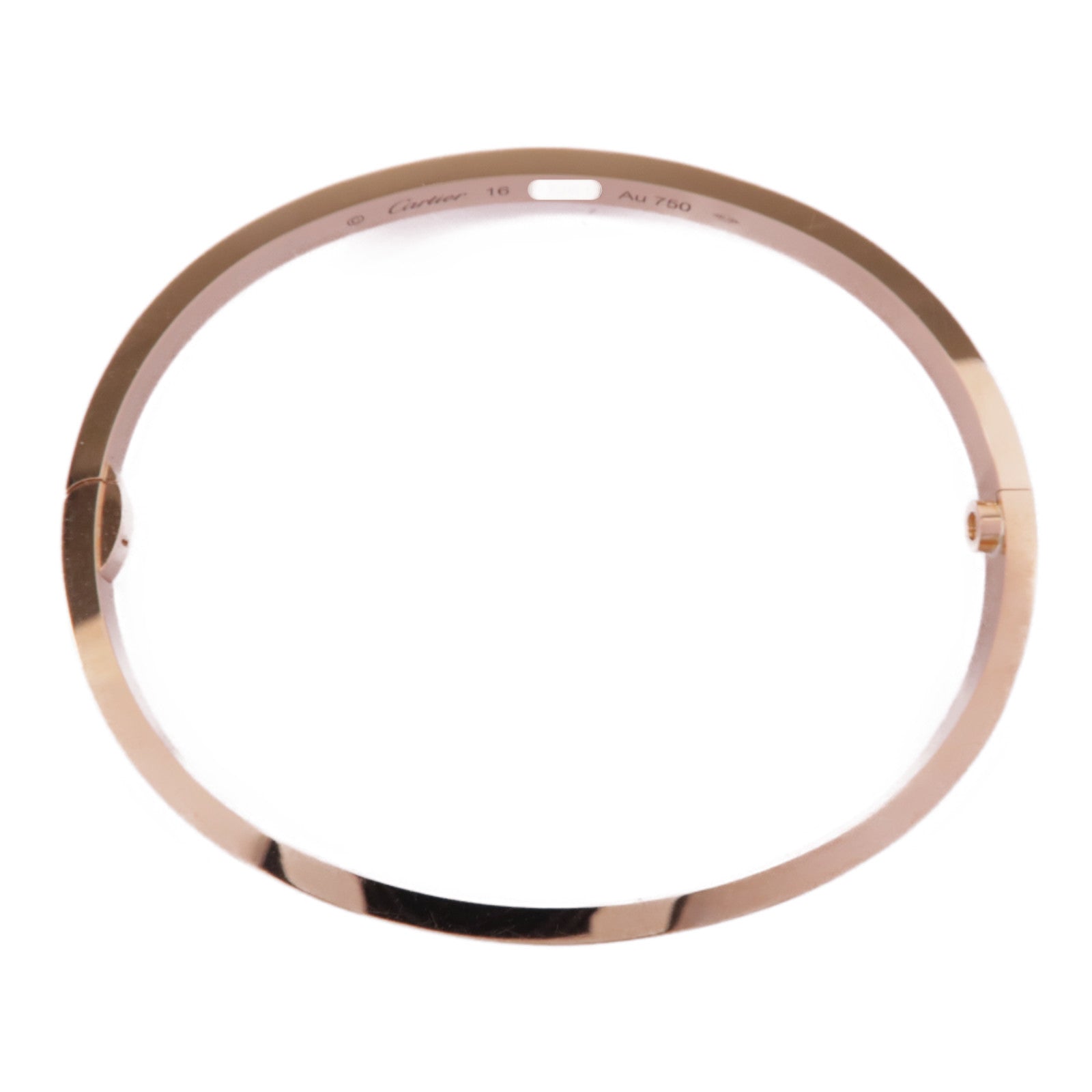 CARTIER 18K玫瑰金Love Bracelet Small Model Full Diamond鑽石手鐲Cartier#16