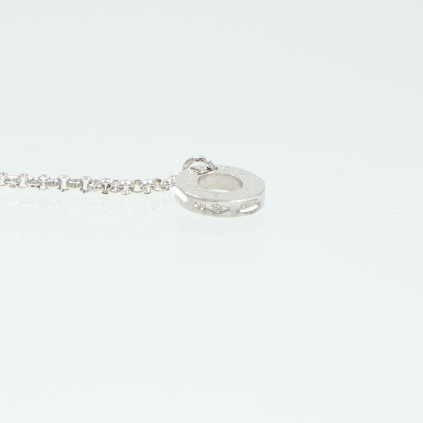 BVLGARI 18K白金B-zero1 Necklace With Pave Diamonds鑽石項鍊