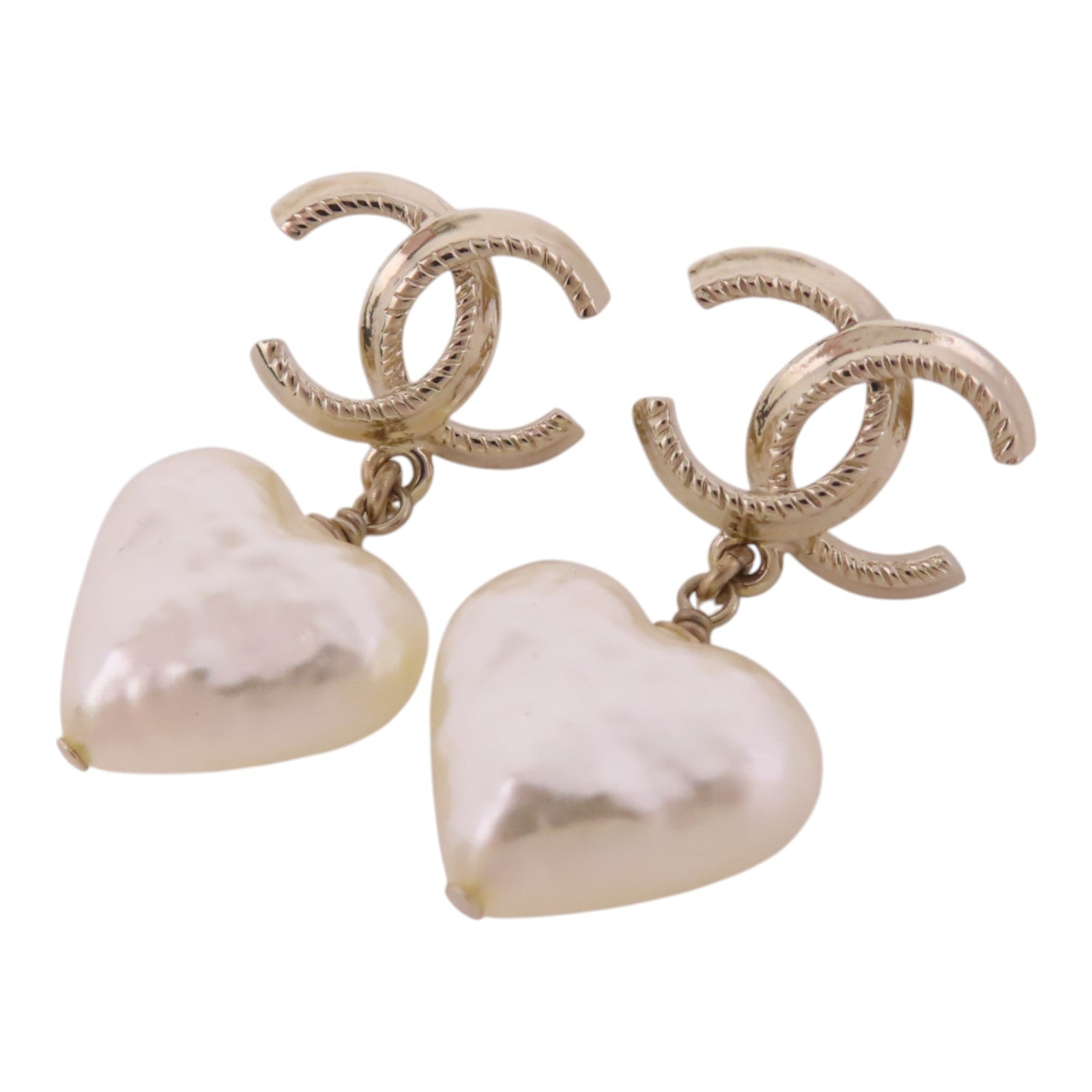 CHANEL 金屬/仿珍珠Earrings金扣耳環