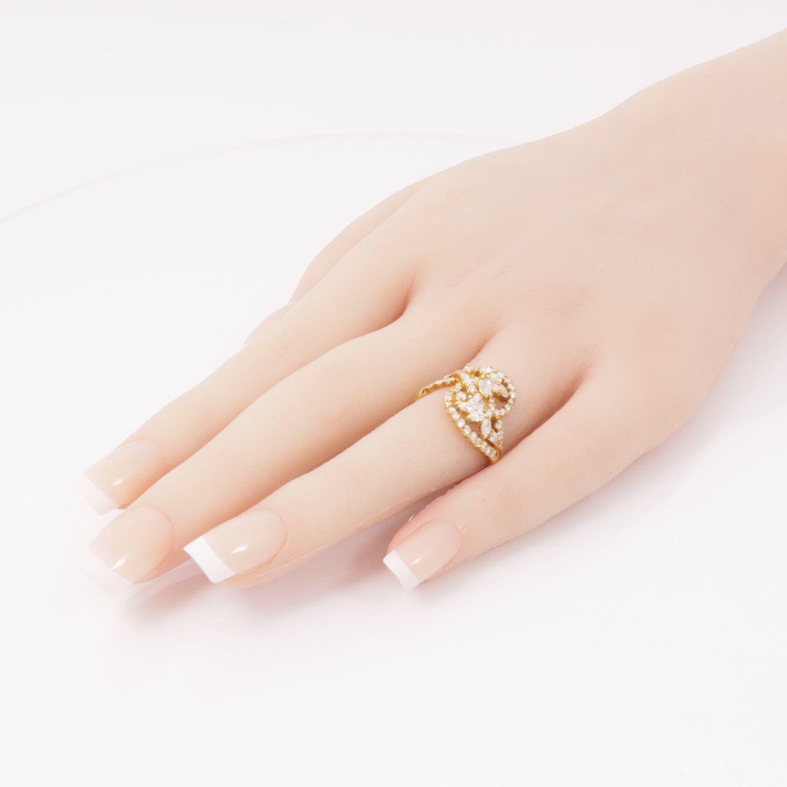 JEWELRY 【激減優惠】18K黃金Diamond Ring鑽石戒指US#5.75