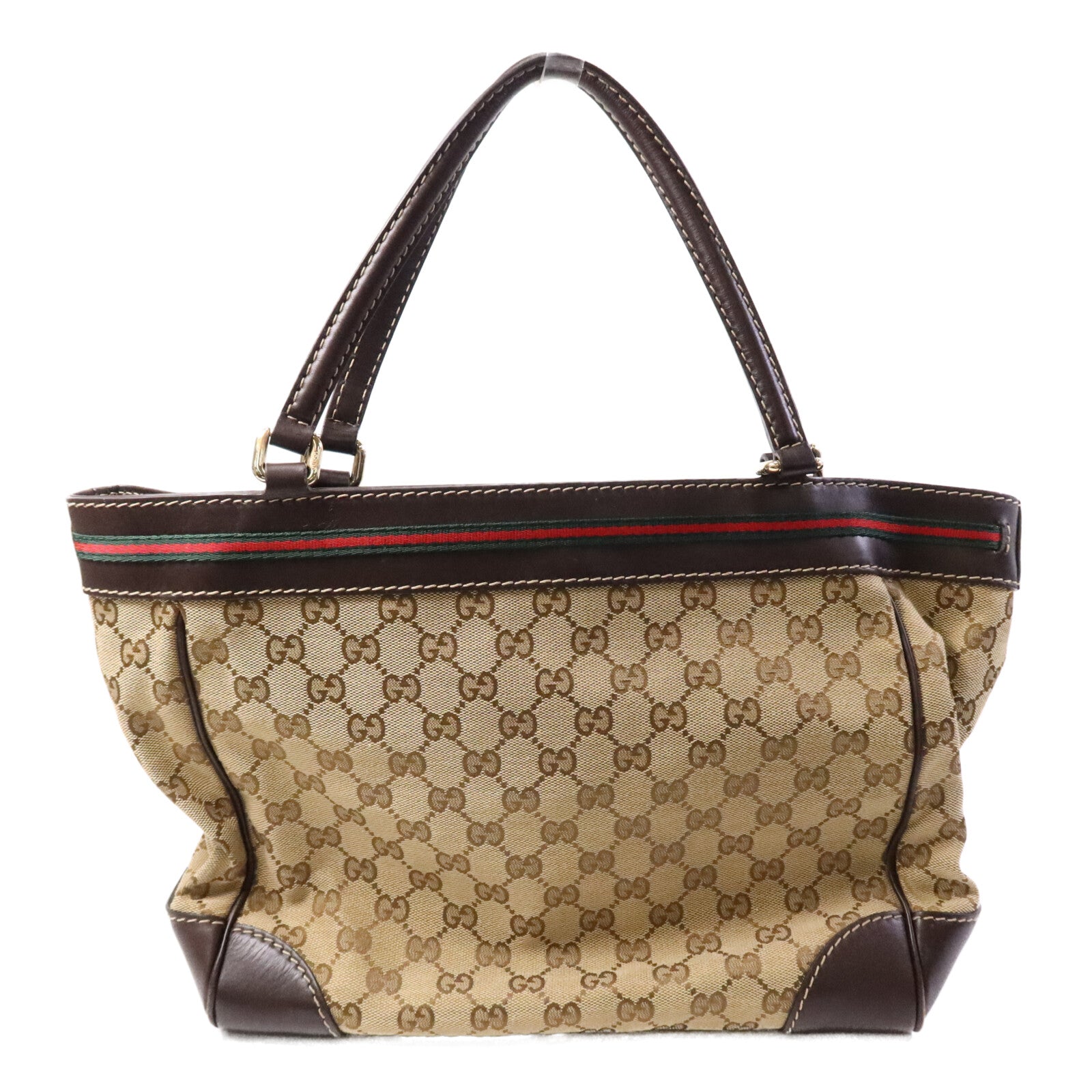 GUCCI 帆布Tote Bag金扣手挽袋