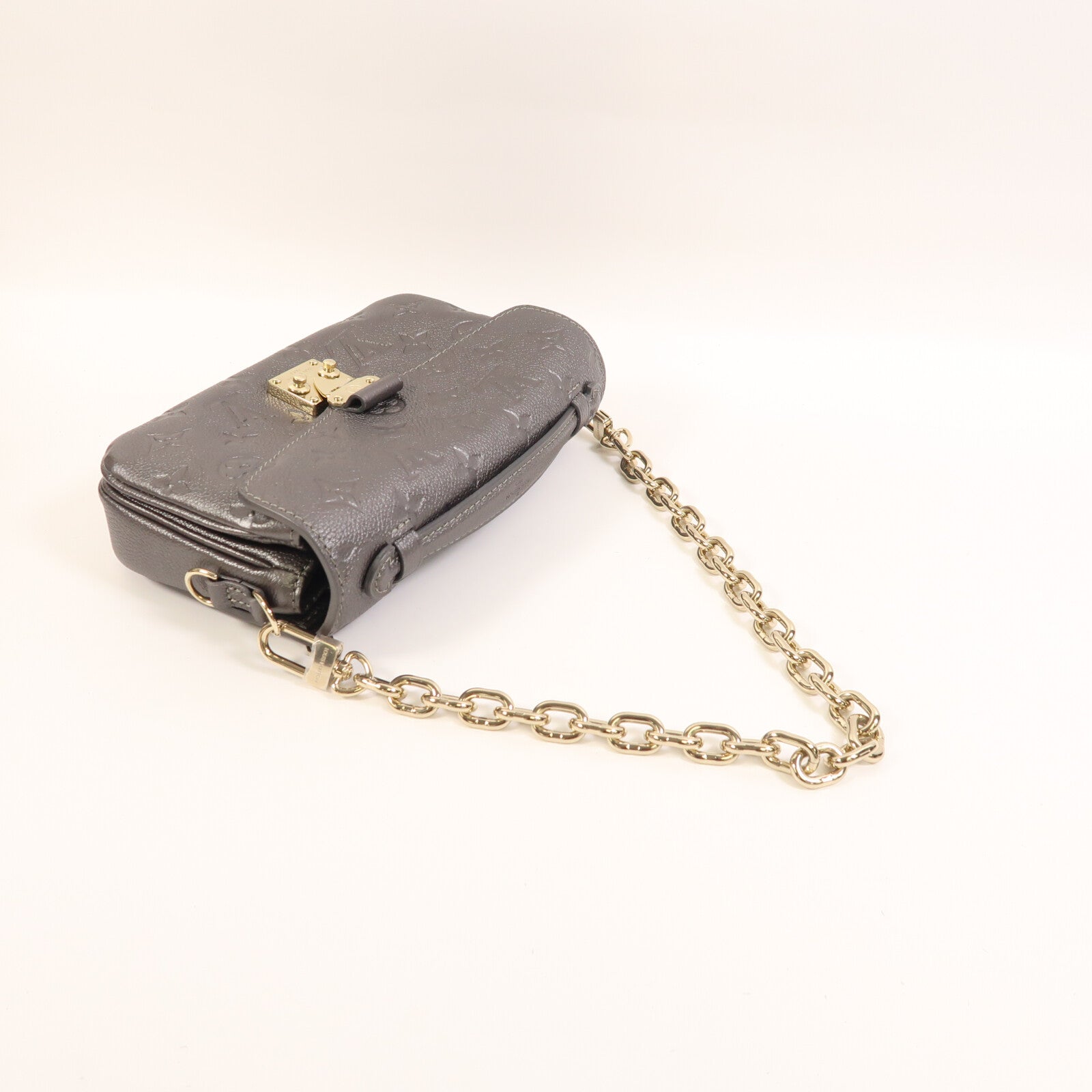 LOUIS VUITTON Monogram Empreinte Pochette Metis East West金扣手挽肩背兩用袋