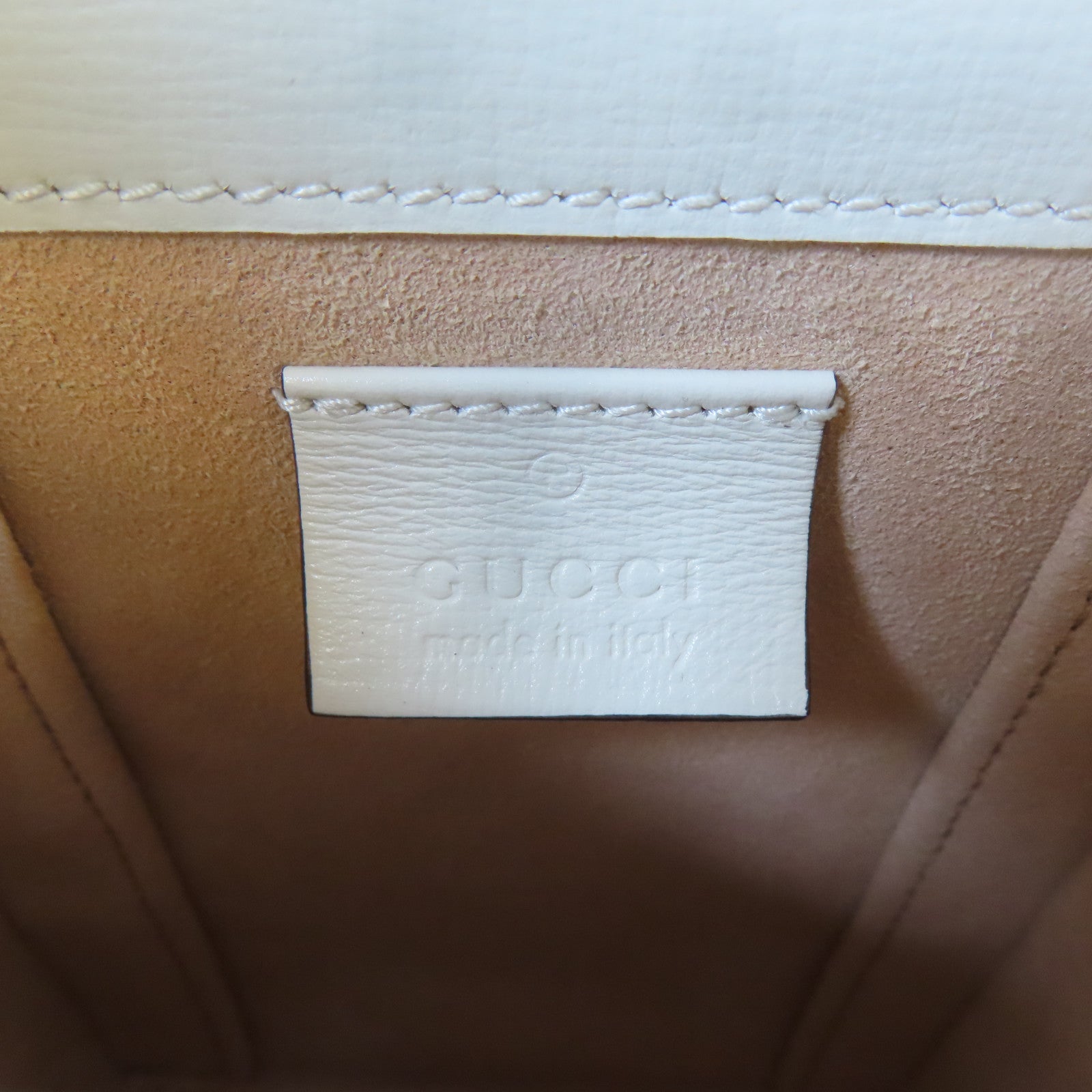 GUCCI 塗層帆布Horsebit 1955 Mini Bag金扣肩背袋啡色/白色