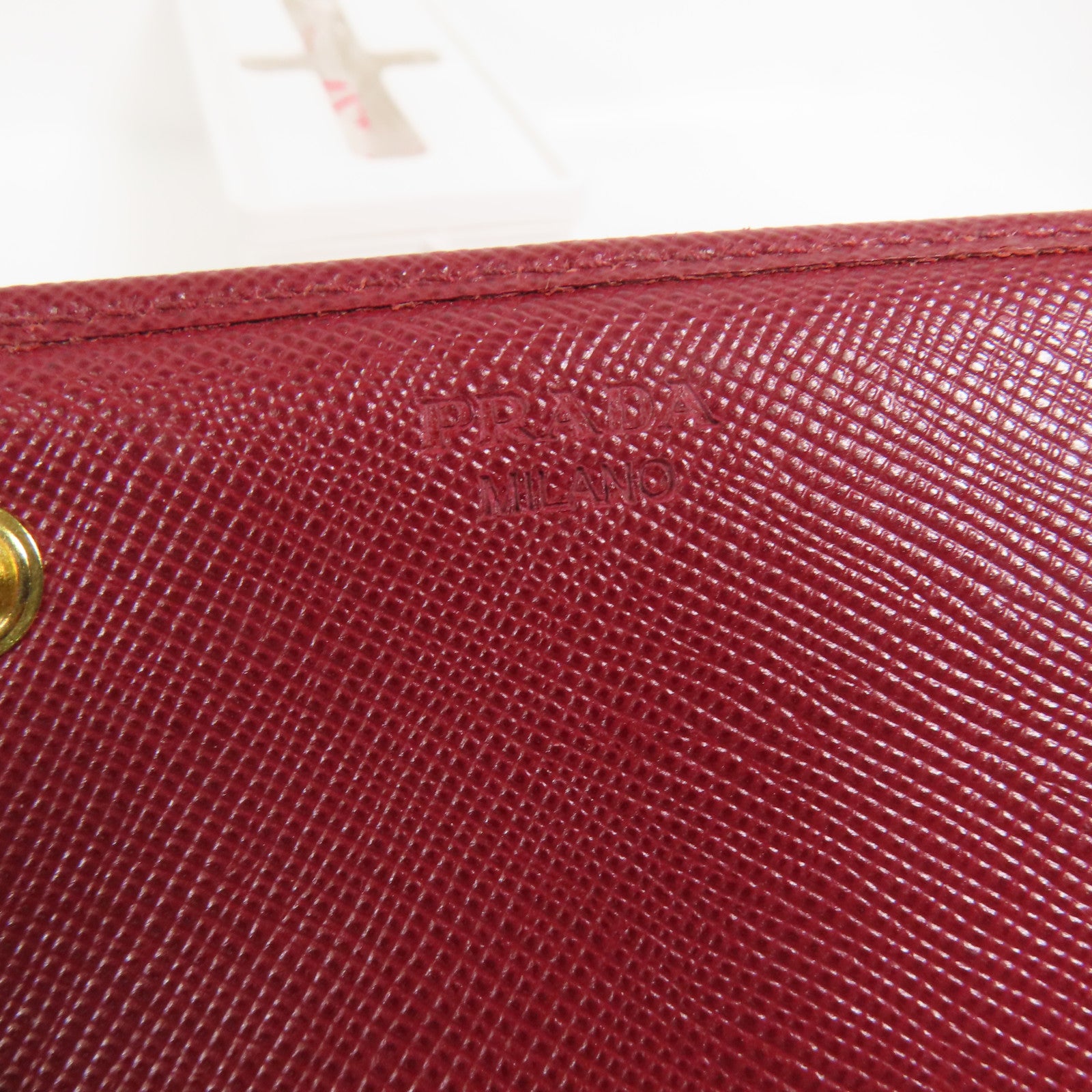 PRADA 牛皮皮革Long Wallet金扣長錢包