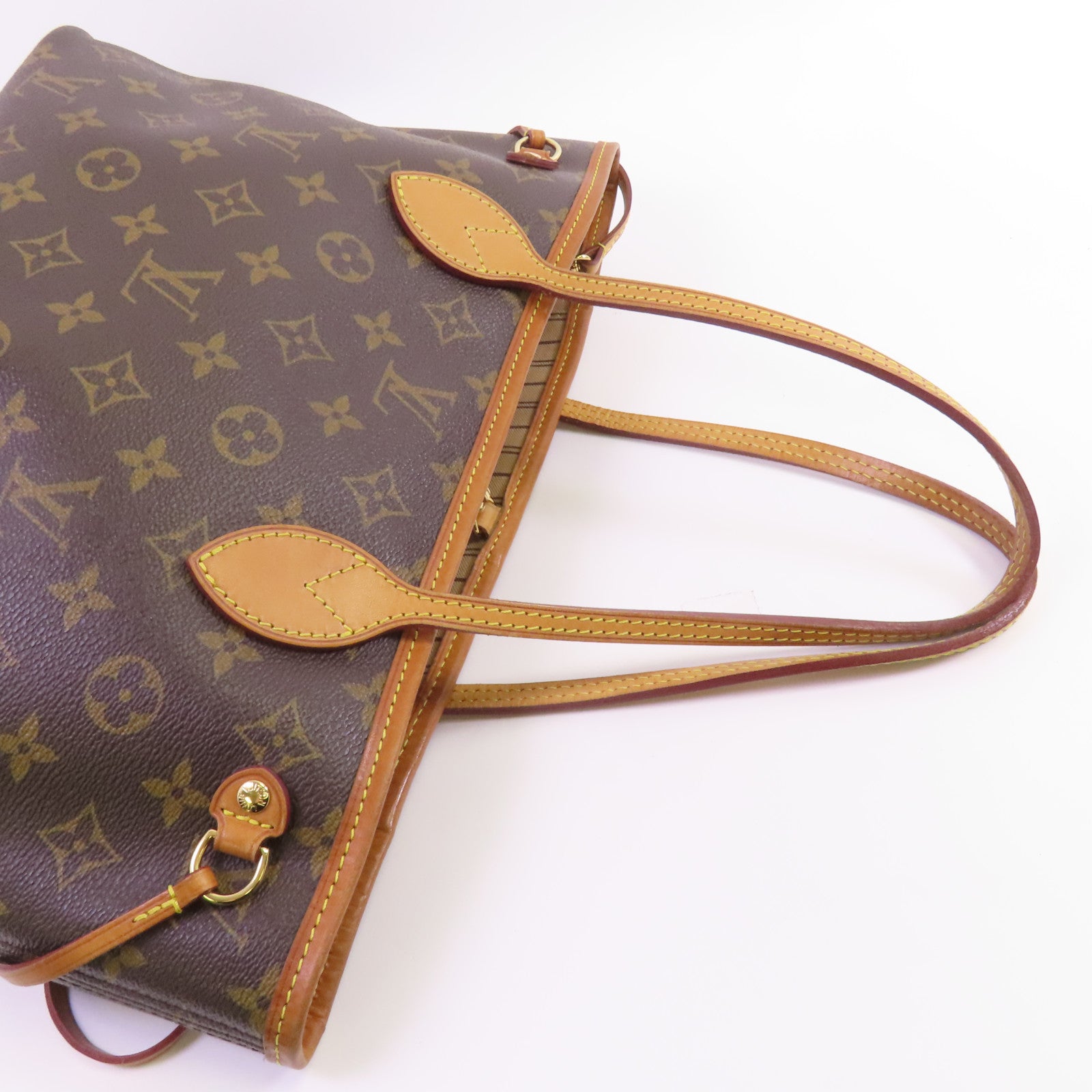 LOUIS VUITTON Monogram Neverfull PM金扣肩背袋