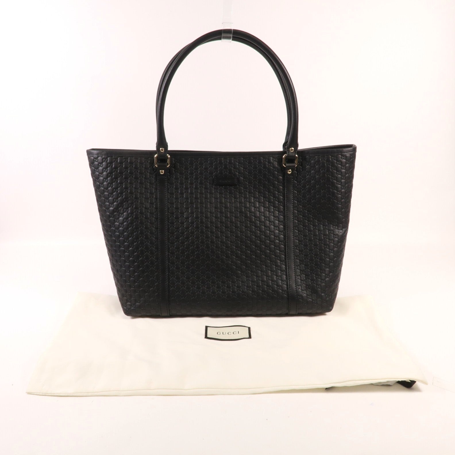 GUCCI 牛皮皮革Tote Bag金扣手挽袋