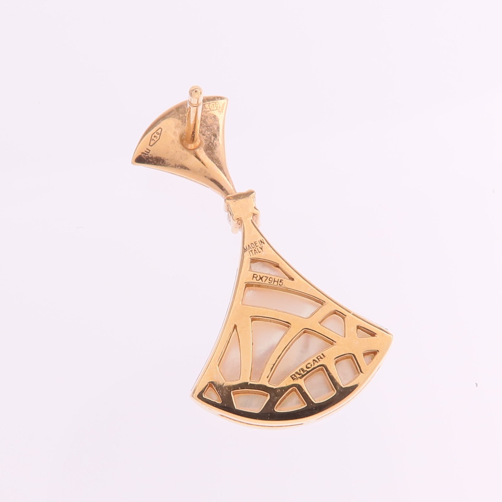 BVLGARI 18K玫瑰金Divas' Dream Earrings珍珠母貝/鑽石耳環