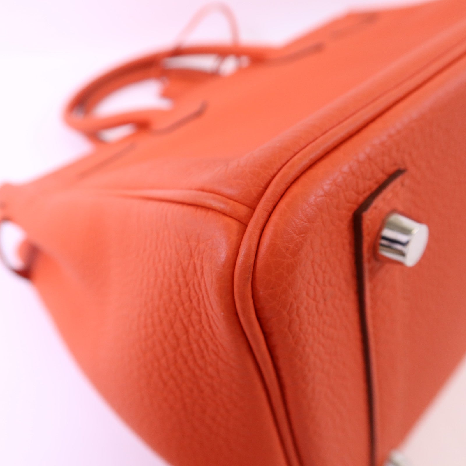 HERMES Togo皮革Birkin 30銀扣手挽袋Capucine