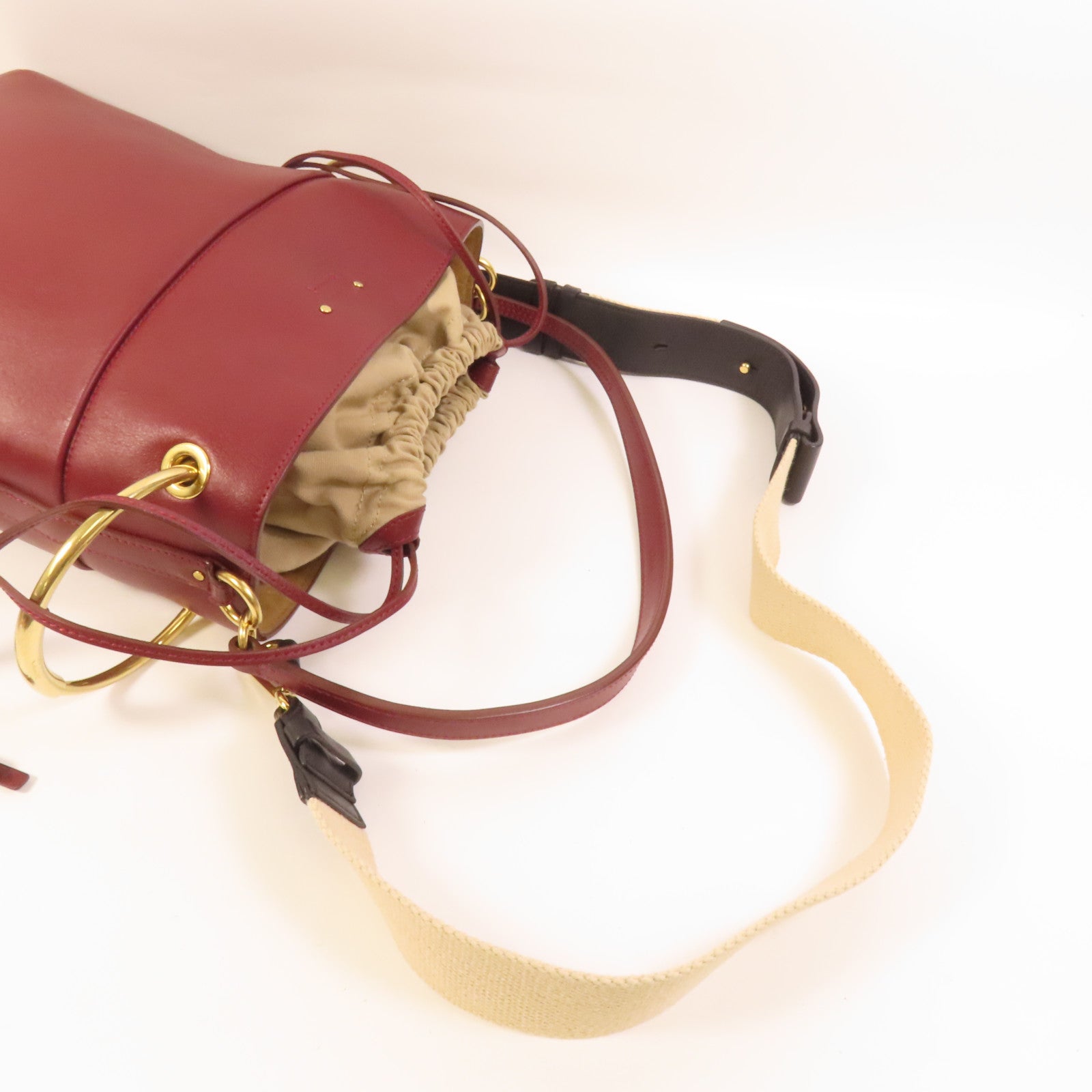 Chloe 牛皮皮革Roy Bag金扣手挽肩背兩用袋