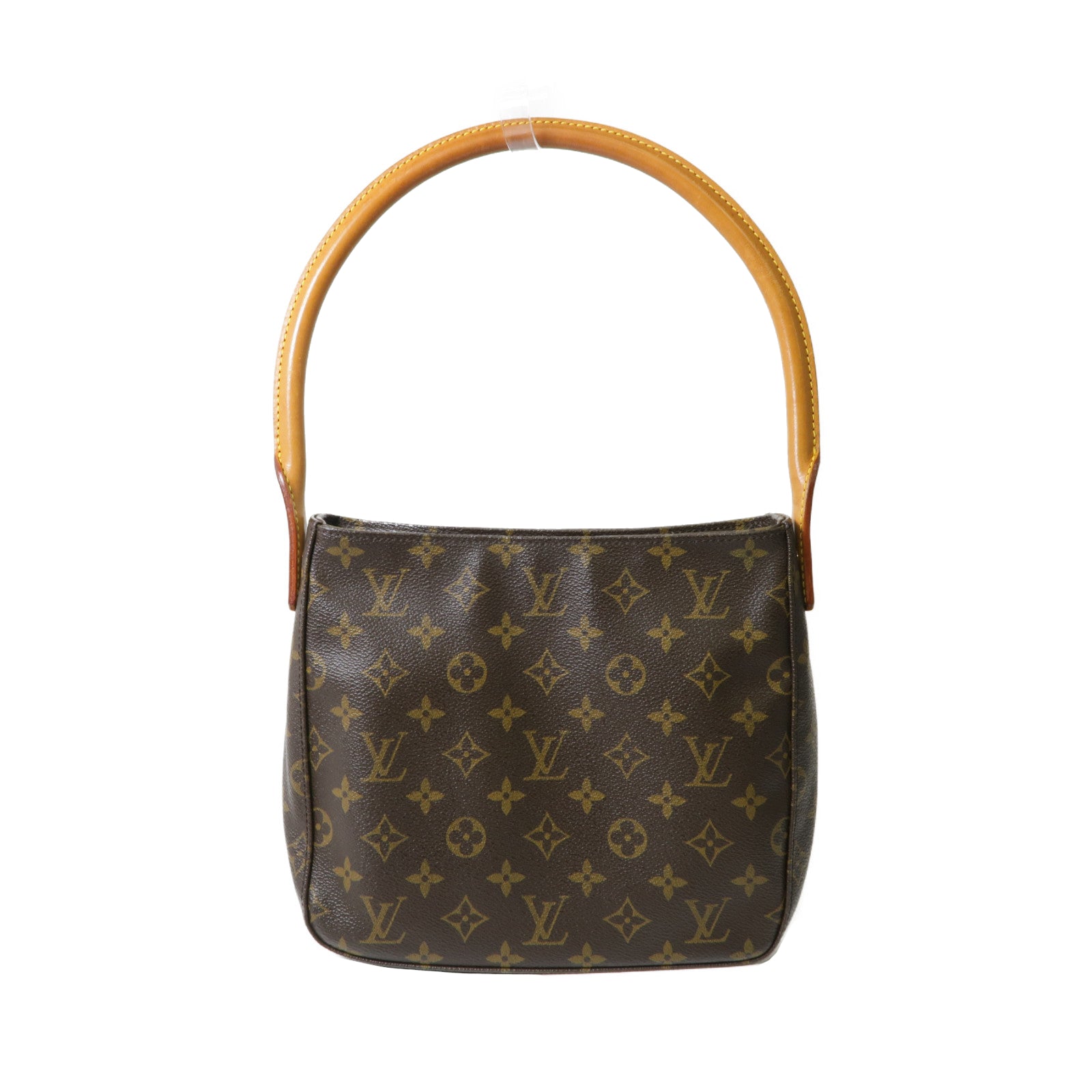 LOUIS VUITTON Monogram Looping MM金扣肩背袋啡色
